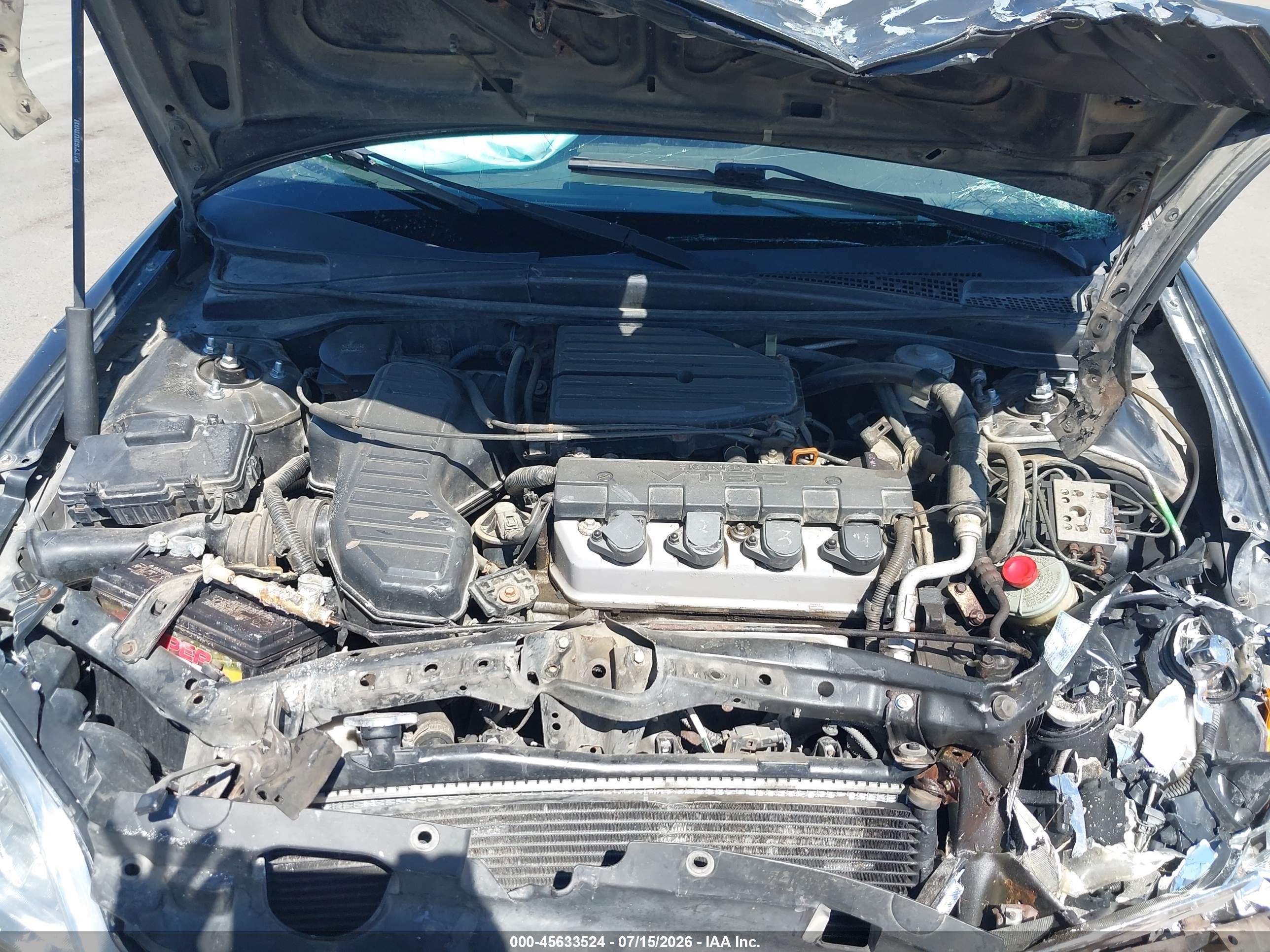 2004 Honda Civic Ex Black vin: 2HGES26784H565177