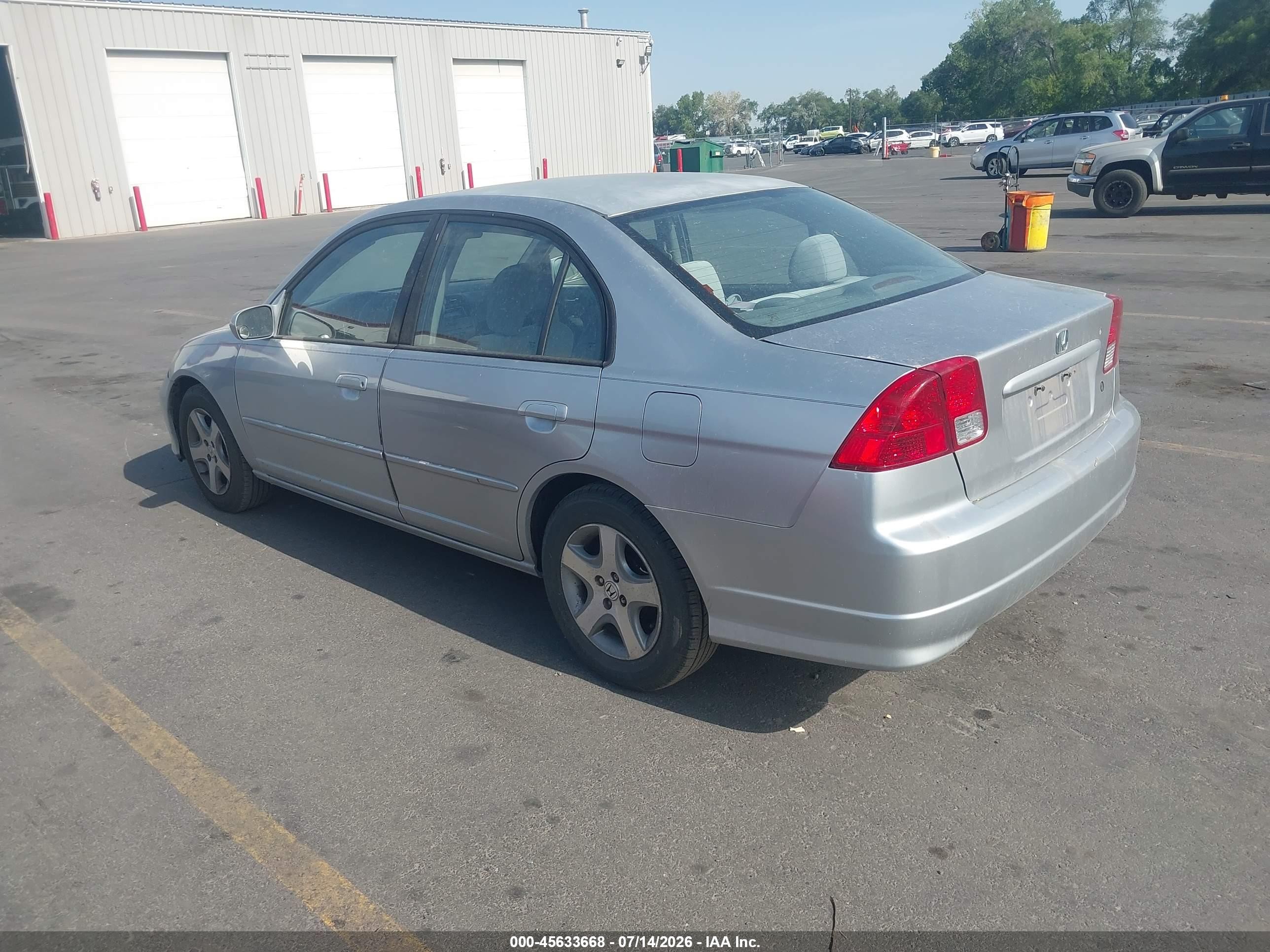 2004 Honda Civic Ex Серый vin: 2HGES26784H572825