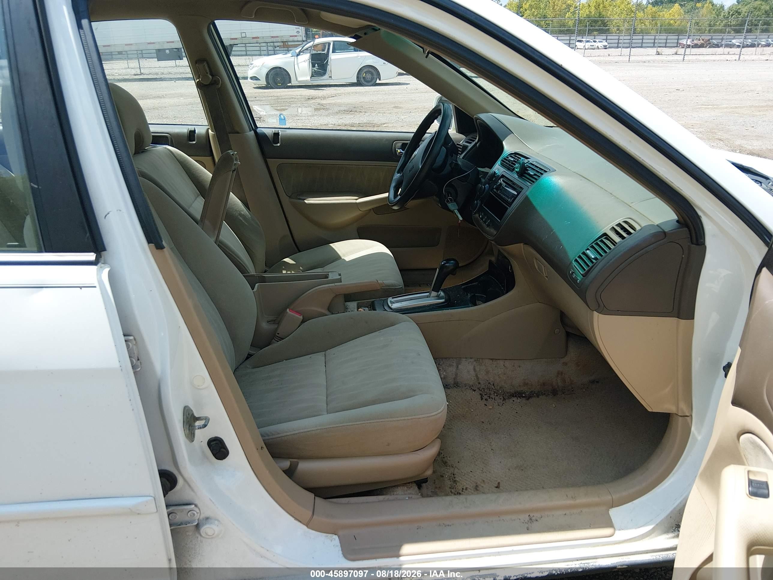 2004 Honda Civic Ex Белый vin: 2HGES26784H584375