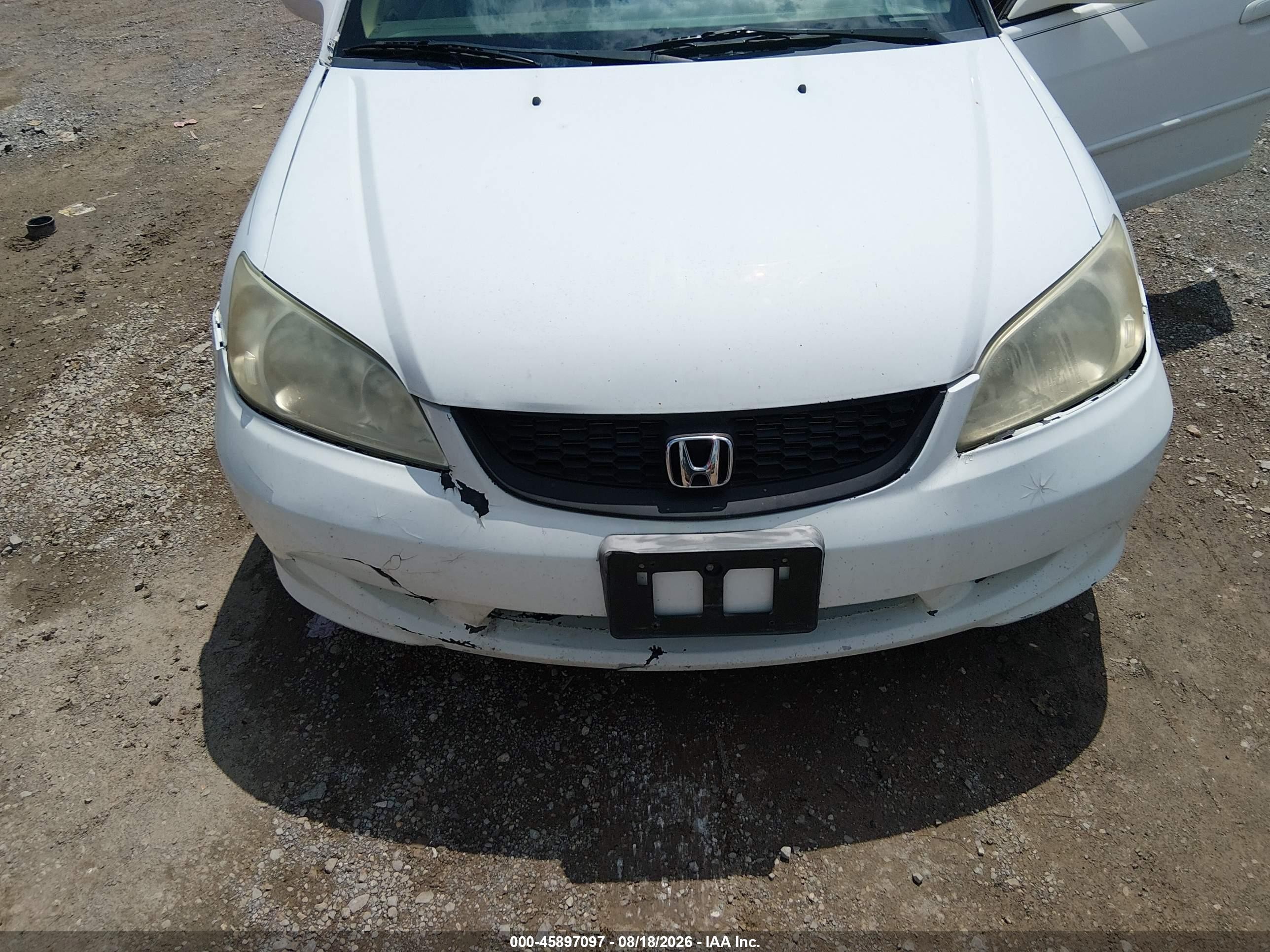2004 Honda Civic Ex Белый vin: 2HGES26784H584375