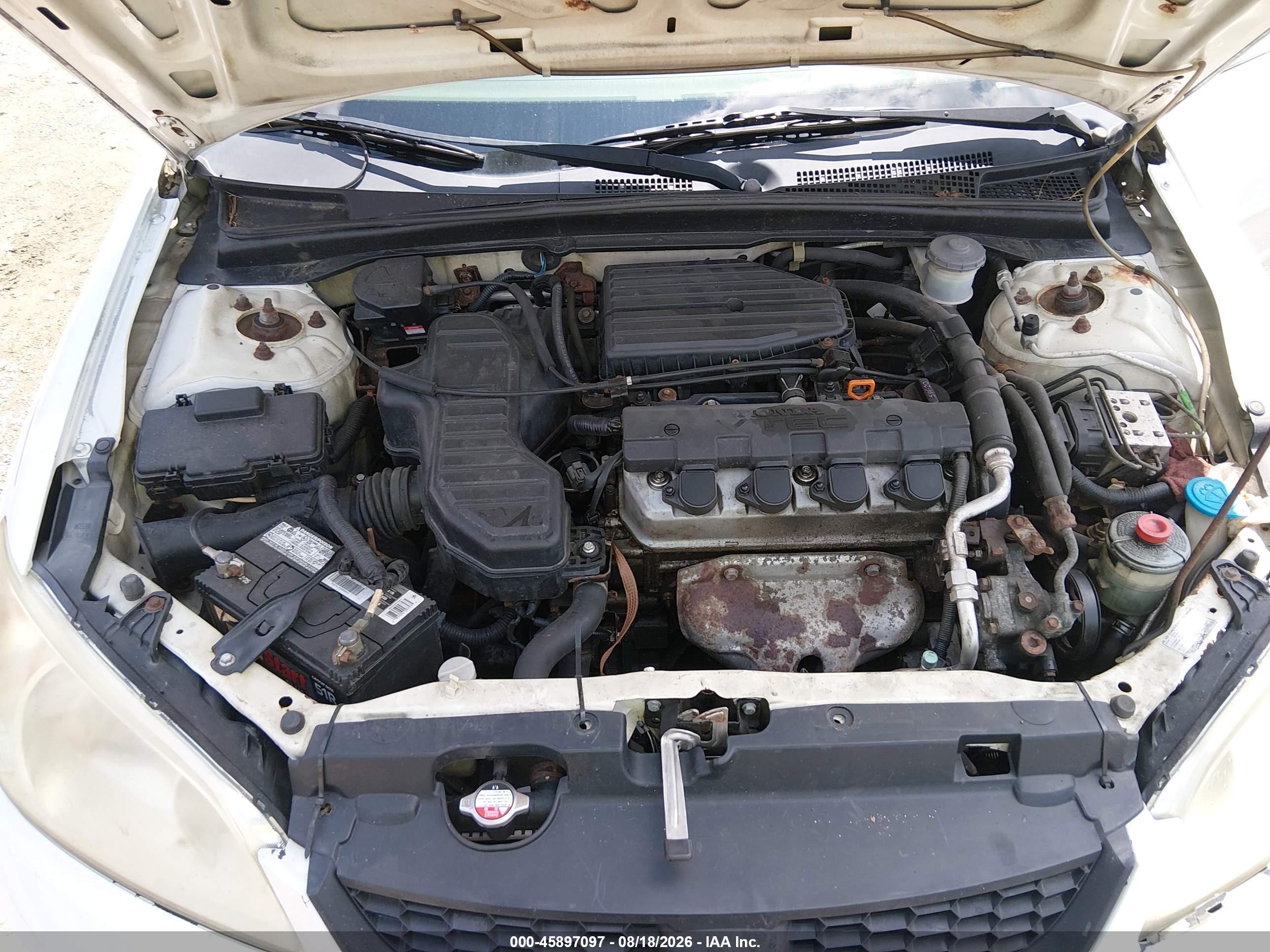2004 Honda Civic Ex Белый vin: 2HGES26784H584375