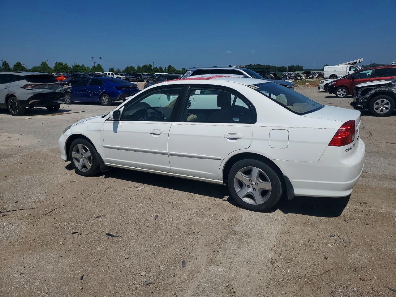 2005 Honda Civic Ex White vin: 2HGES26785H536652