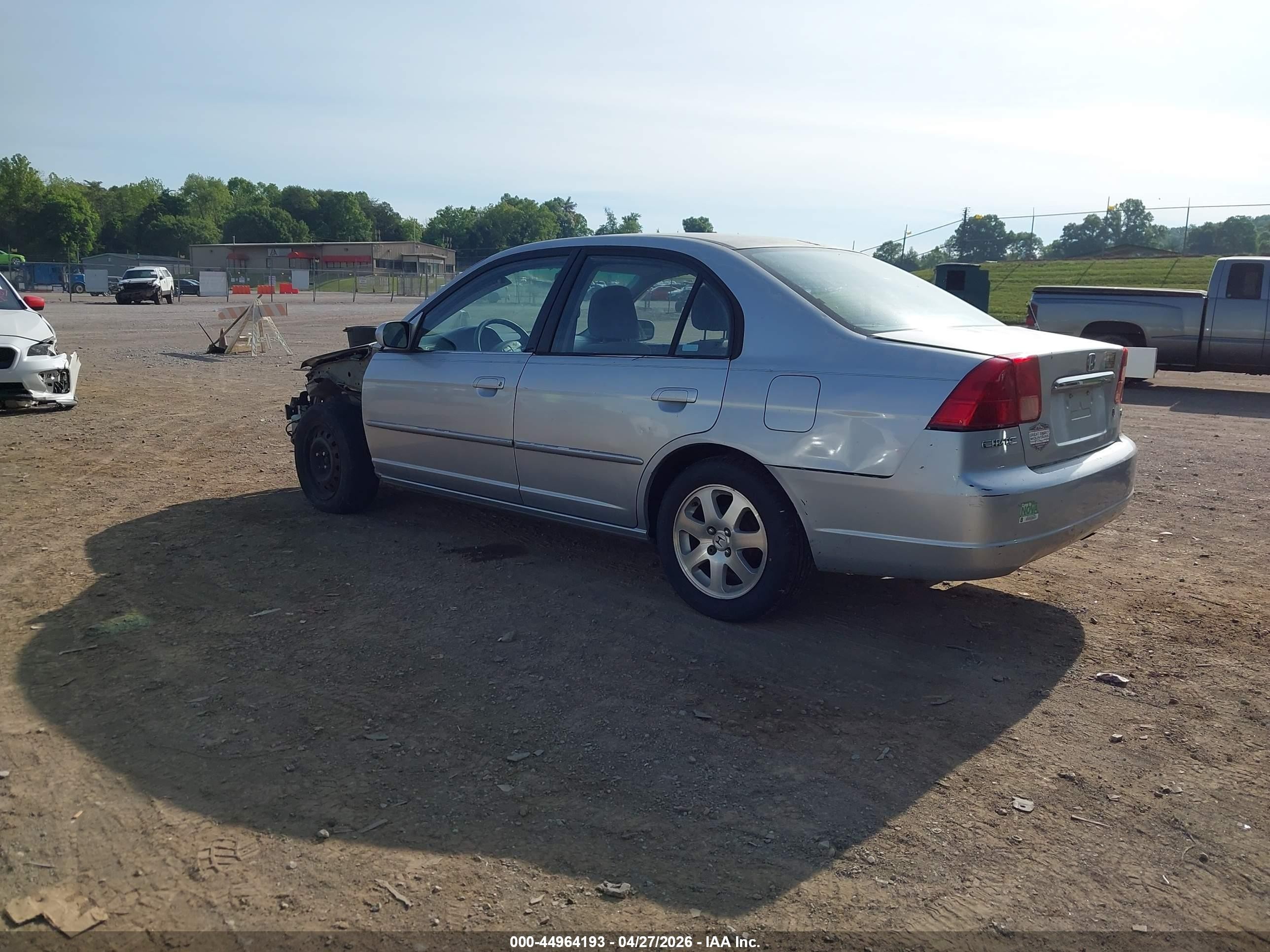 2002 Honda Civic Ex Серебряный vin: 2HGES26792H501453