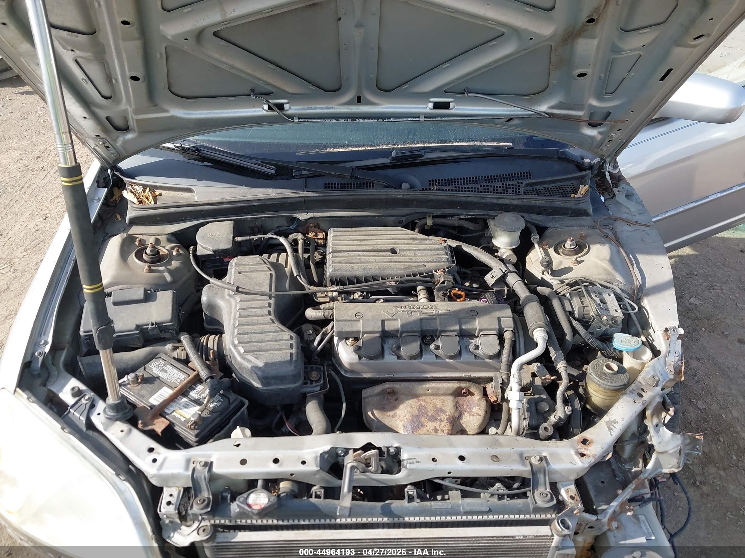 2002 Honda Civic Ex Серебряный vin: 2HGES26792H501453
