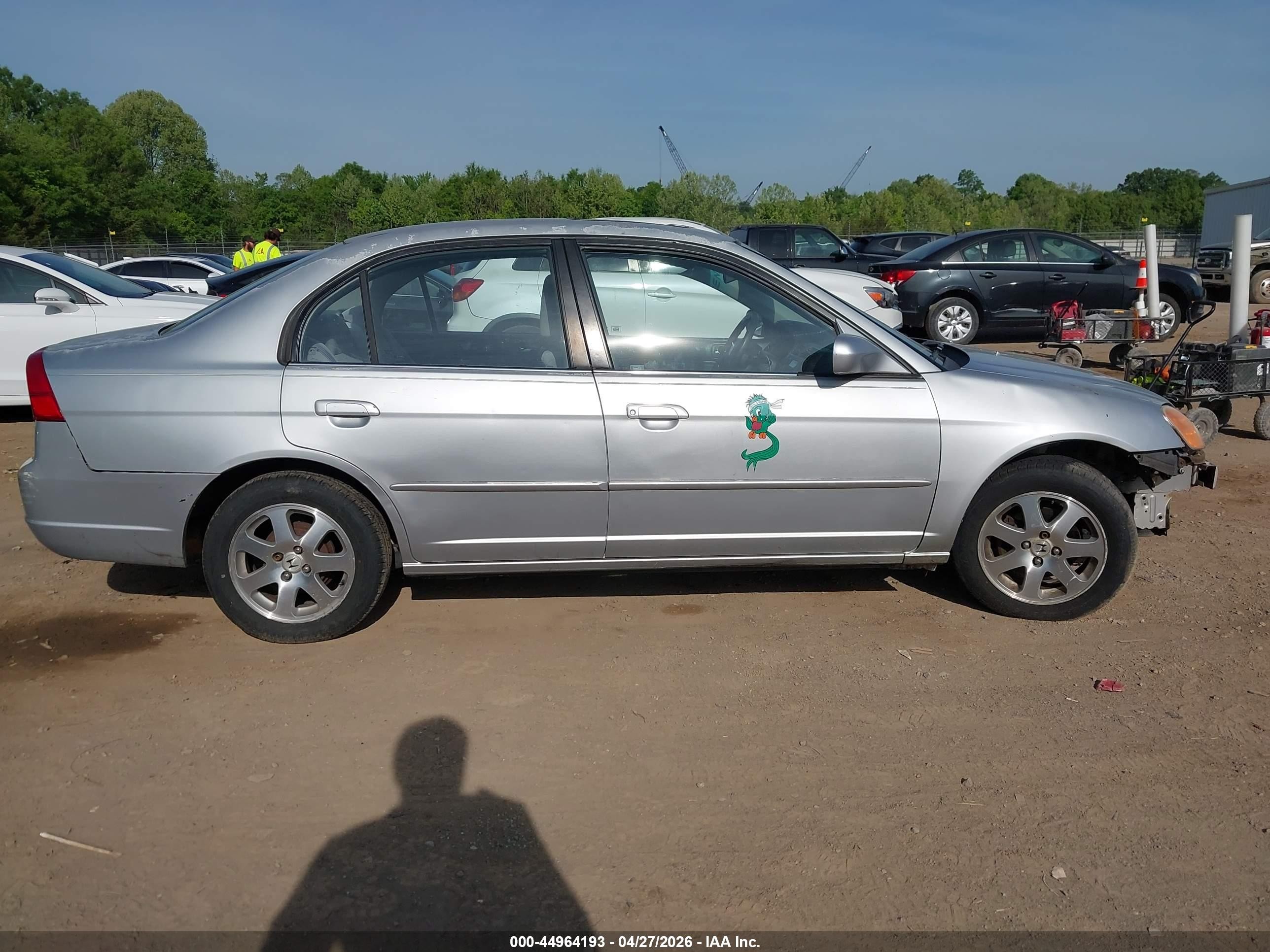2002 Honda Civic Ex Серебряный vin: 2HGES26792H501453