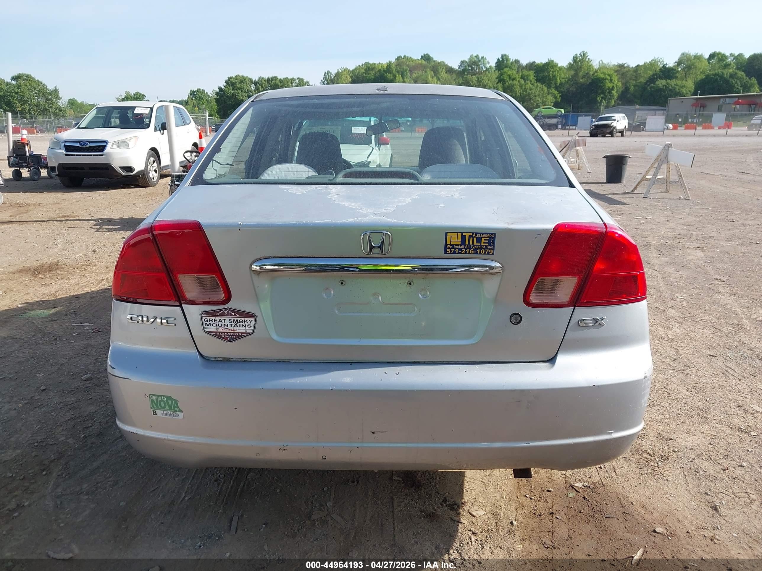 2002 Honda Civic Ex Серебряный vin: 2HGES26792H501453