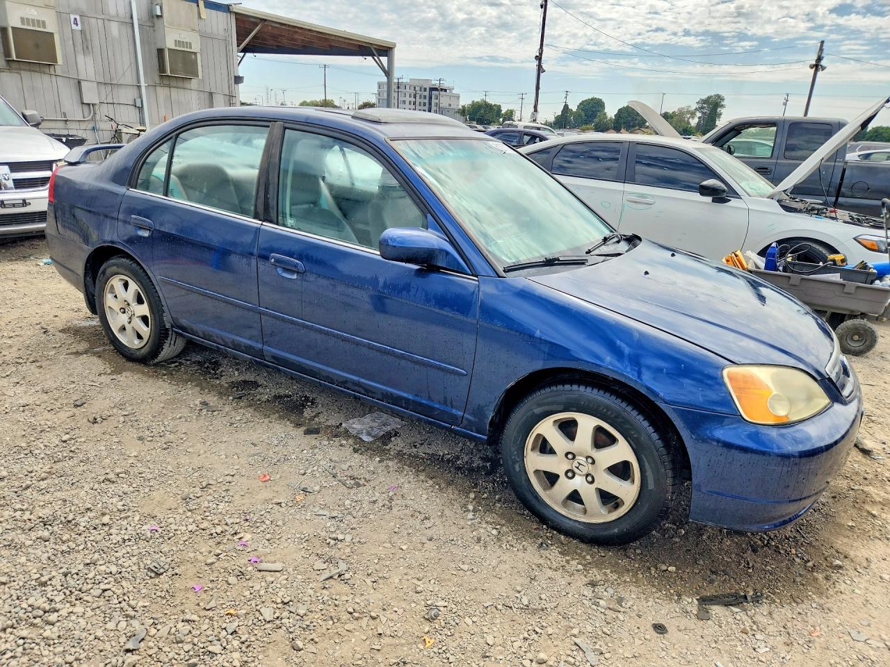 2002 Honda Civic Ex Blue vin: 2HGES26792H563967