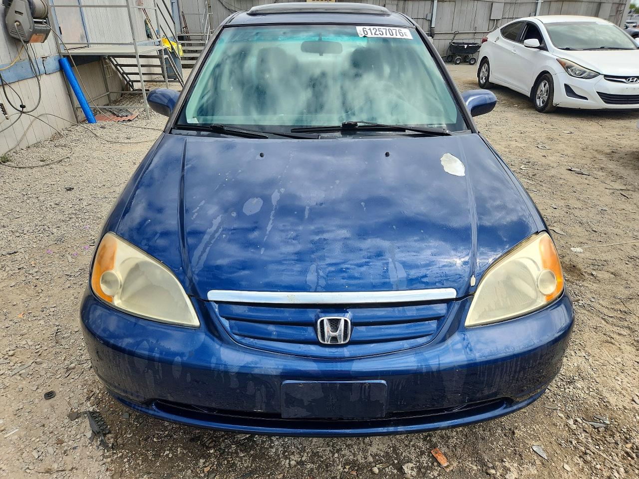 2002 Honda Civic Ex Blue vin: 2HGES26792H563967