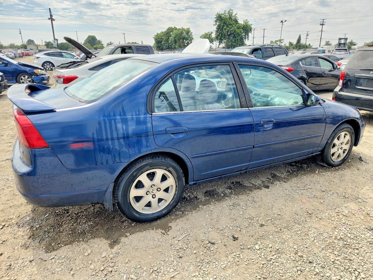 2002 Honda Civic Ex Blue vin: 2HGES26792H563967