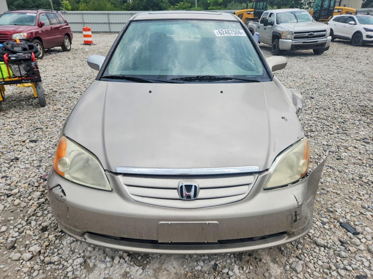 2002 Honda Civic Ex Beige vin: 2HGES26792H579151