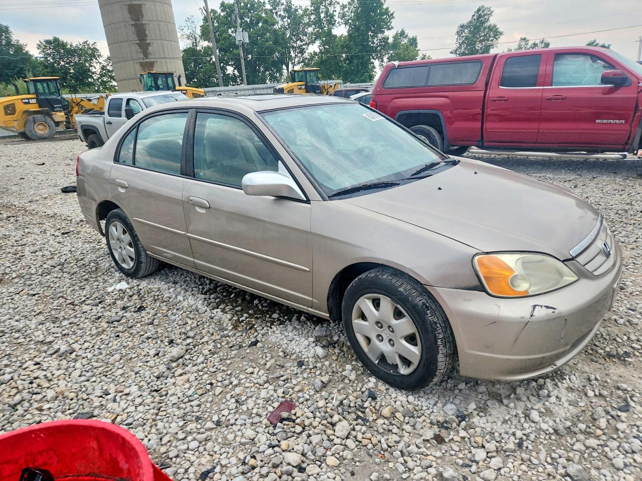 2002 Honda Civic Ex Beige vin: 2HGES26792H579151