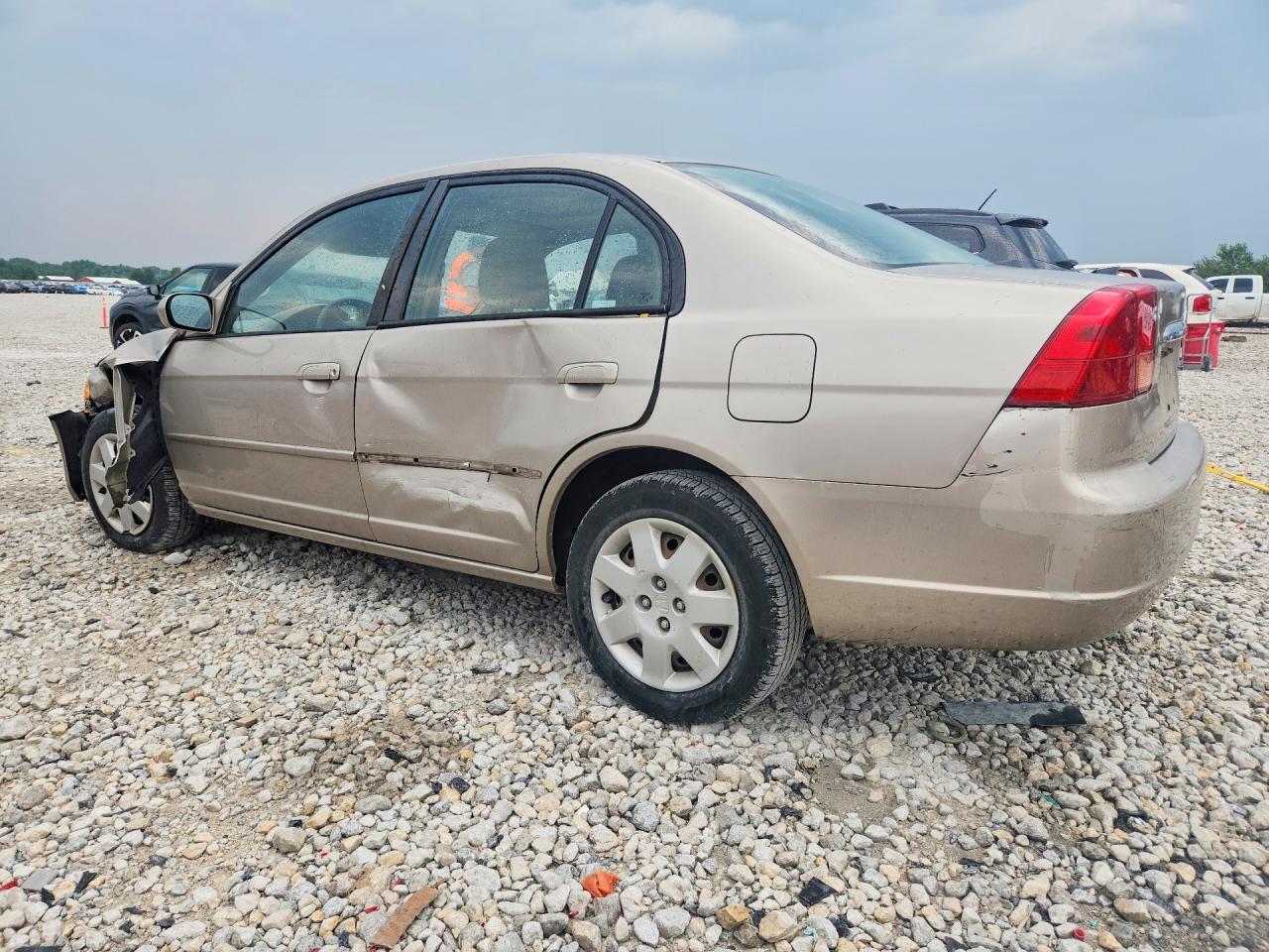 2002 Honda Civic Ex Beige vin: 2HGES26792H579151