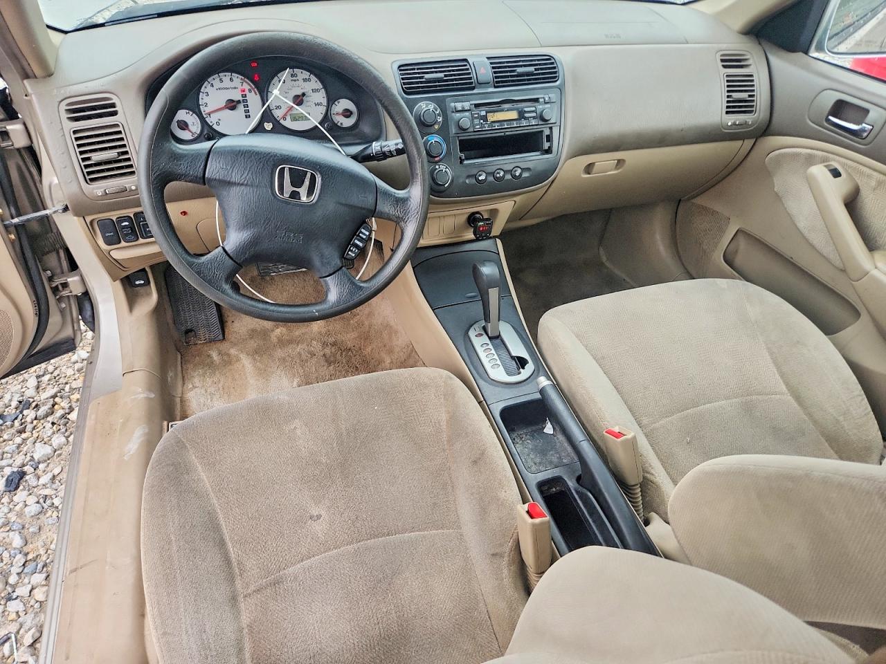 2002 Honda Civic Ex Beige vin: 2HGES26792H579151