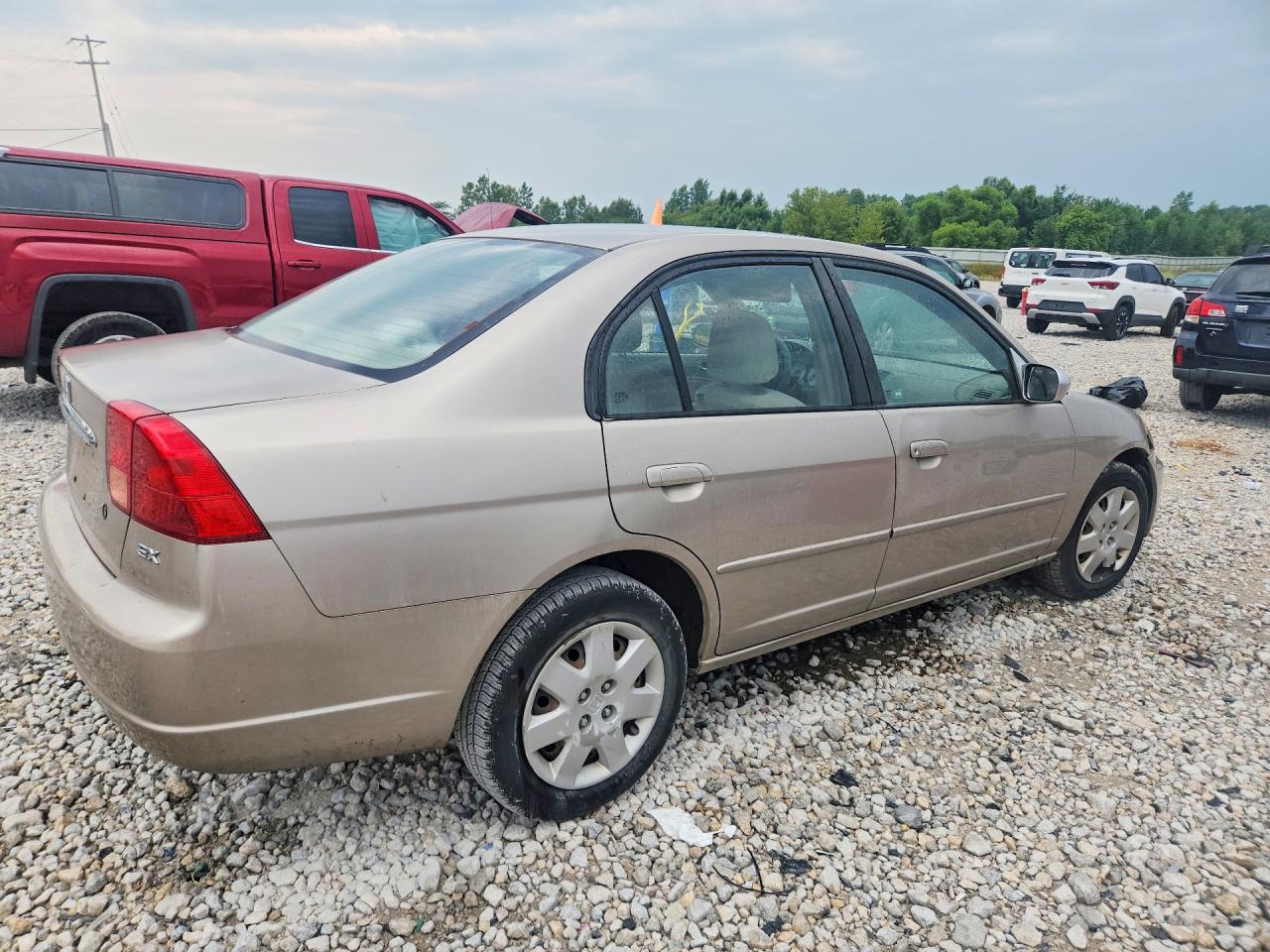 2002 Honda Civic Ex Beige vin: 2HGES26792H579151