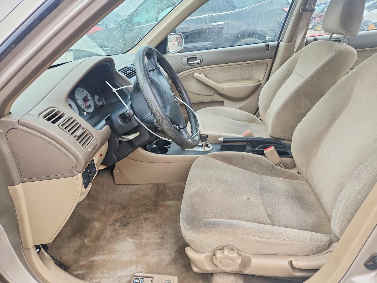 2002 Honda Civic Ex Beige vin: 2HGES26792H579151
