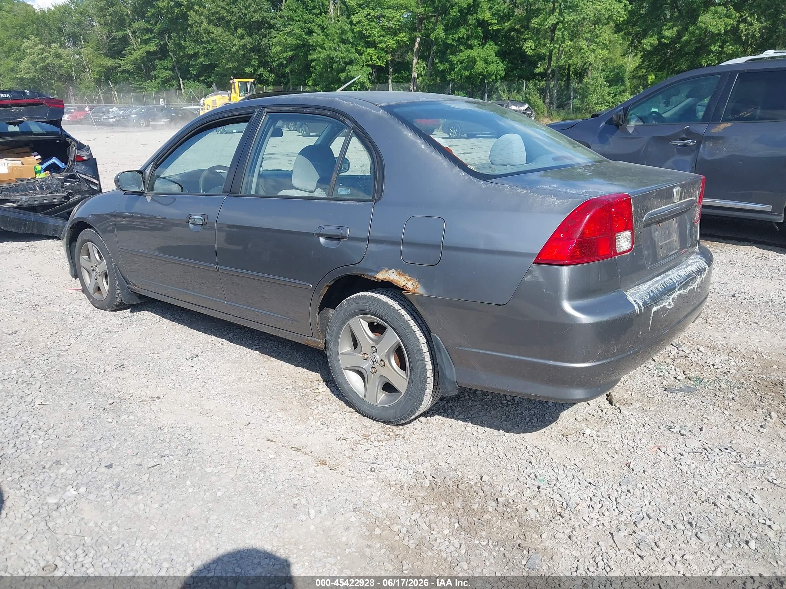 2004 Honda Civic Ex Gray vin: 2HGES26794H507725