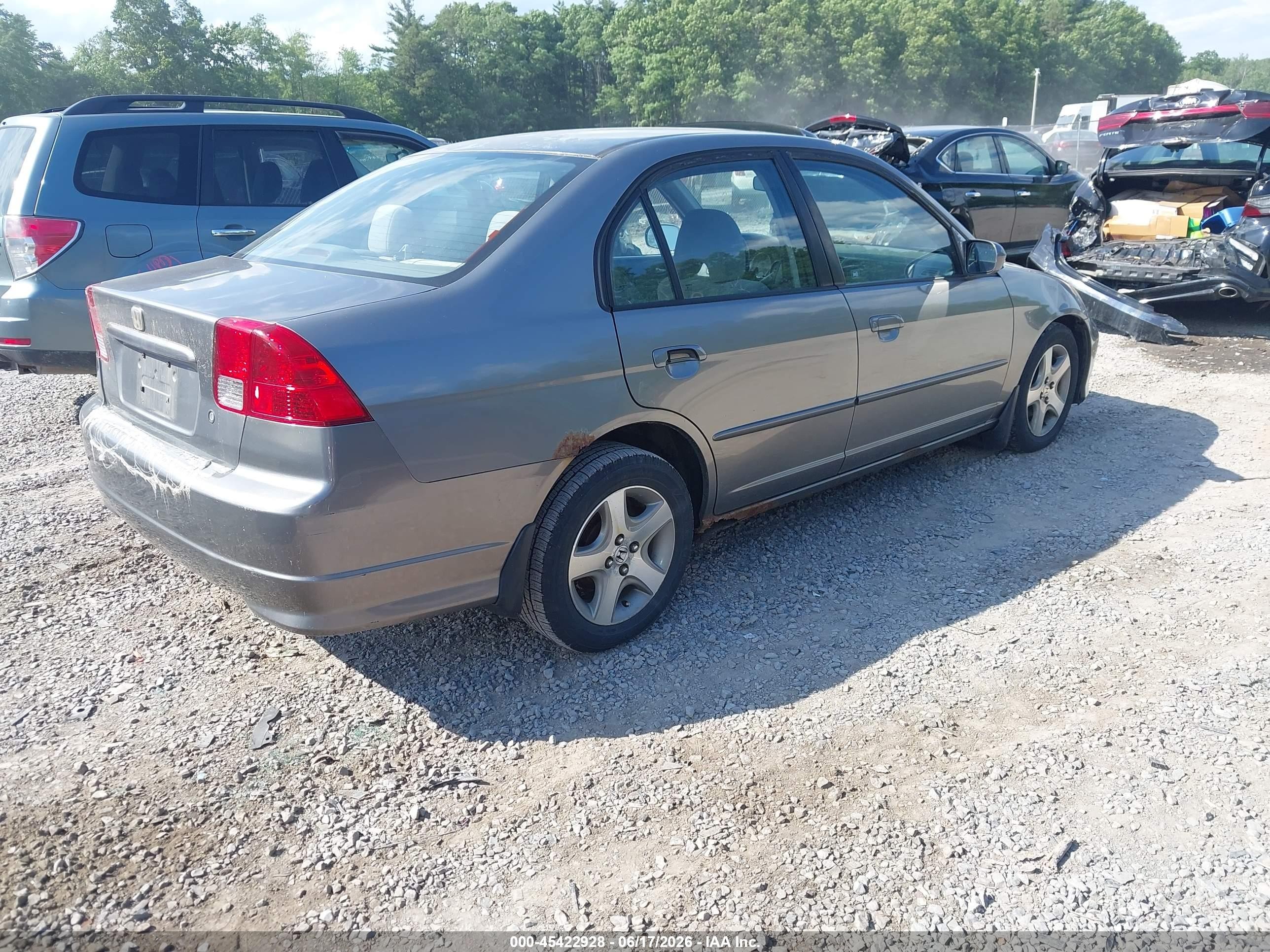 2004 Honda Civic Ex Gray vin: 2HGES26794H507725