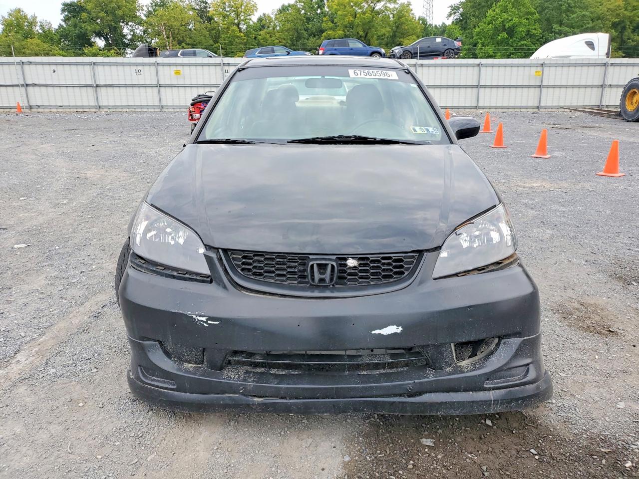 2004 Honda Civic Ex Black vin: 2HGES26794H528199