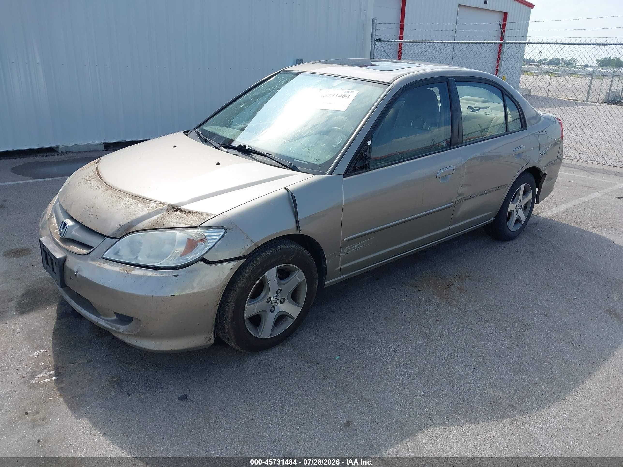 2004 Honda Civic Ex Brown vin: 2HGES26794H588919
