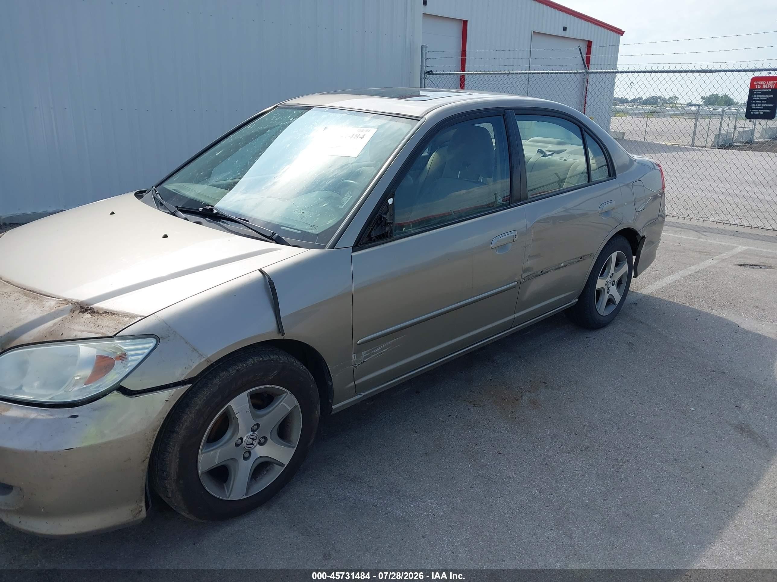 2004 Honda Civic Ex Brown vin: 2HGES26794H588919