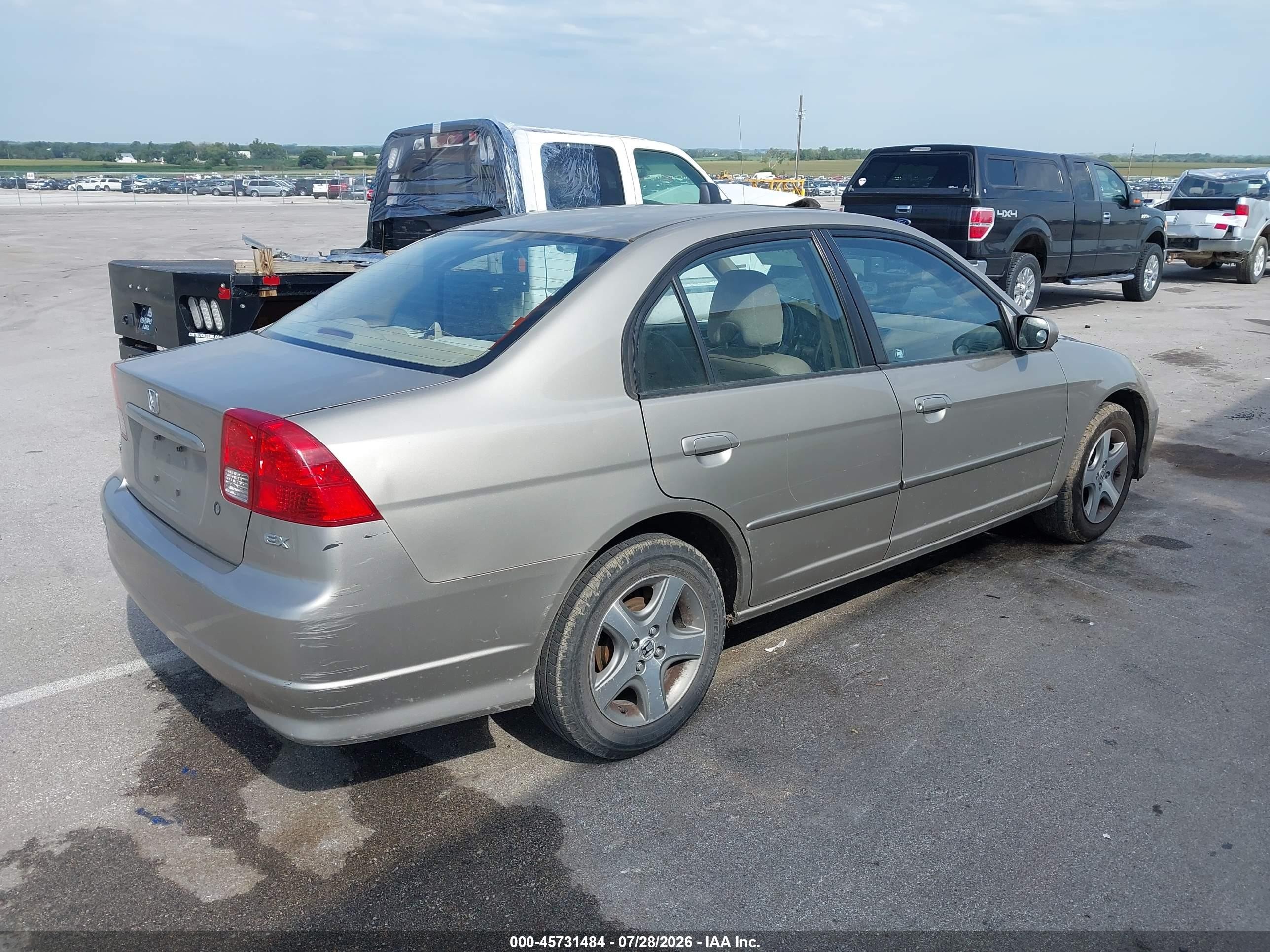 2004 Honda Civic Ex Brown vin: 2HGES26794H588919