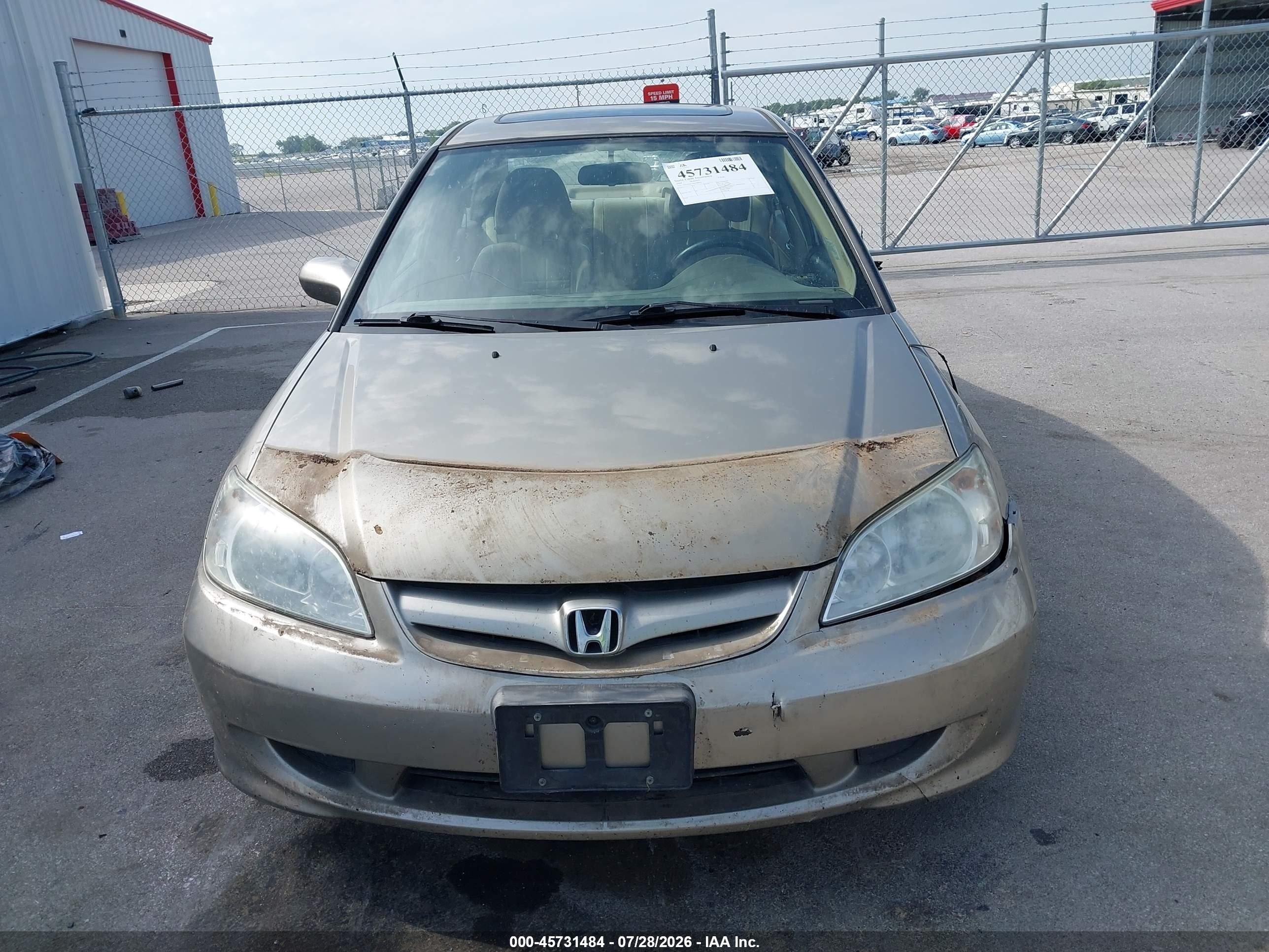2004 Honda Civic Ex Brown vin: 2HGES26794H588919