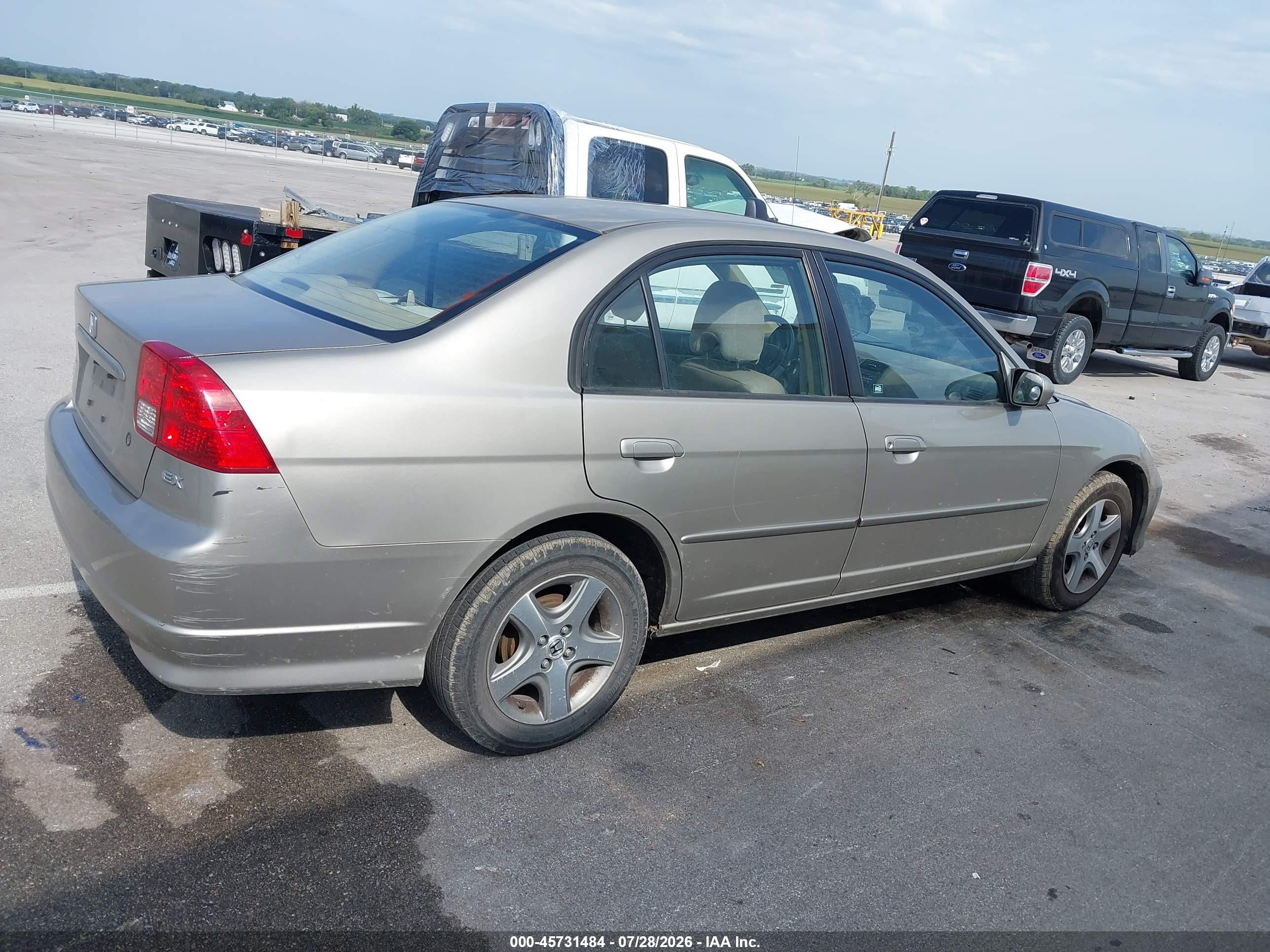 2004 Honda Civic Ex Brown vin: 2HGES26794H588919
