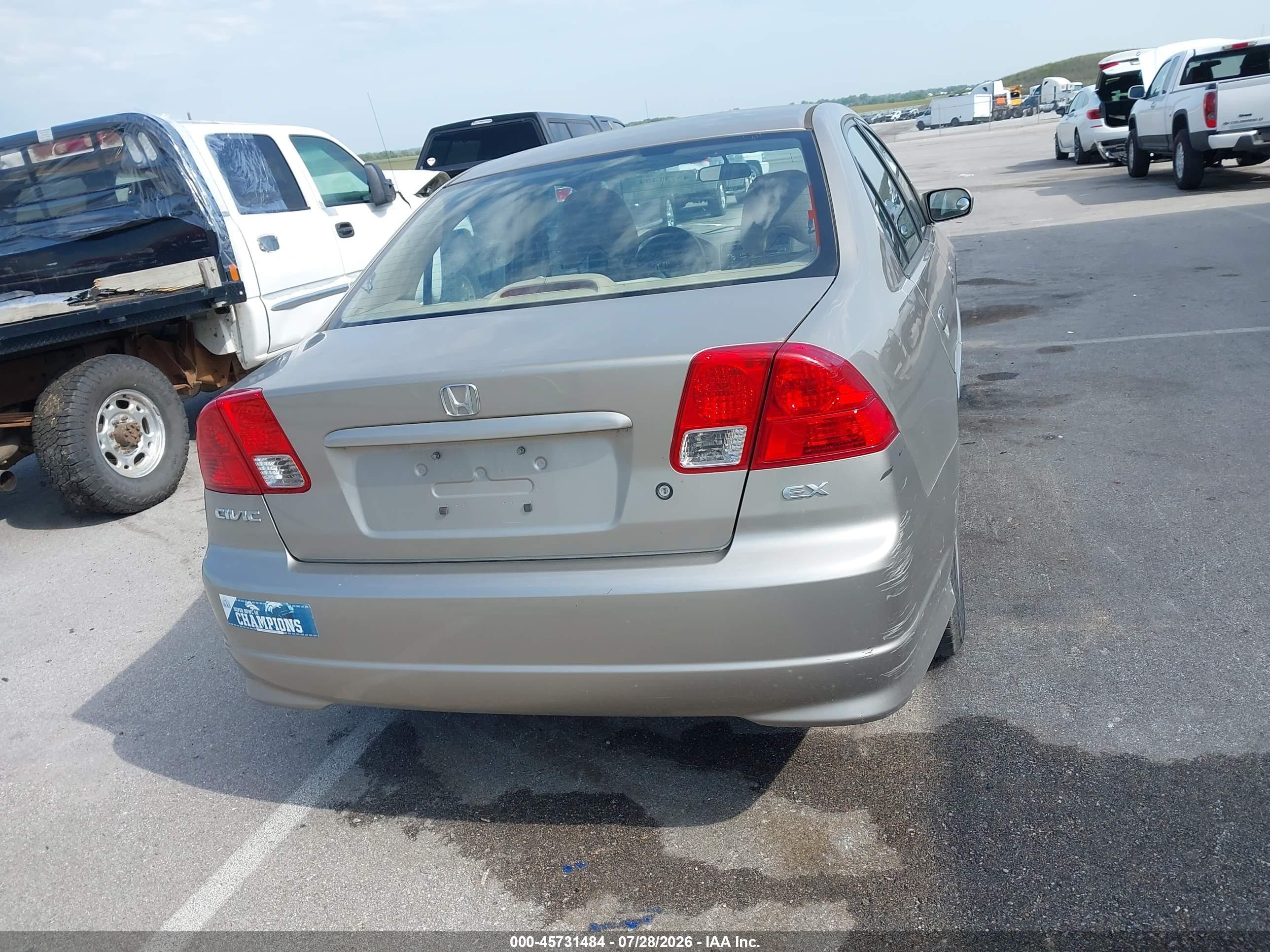 2004 Honda Civic Ex Brown vin: 2HGES26794H588919