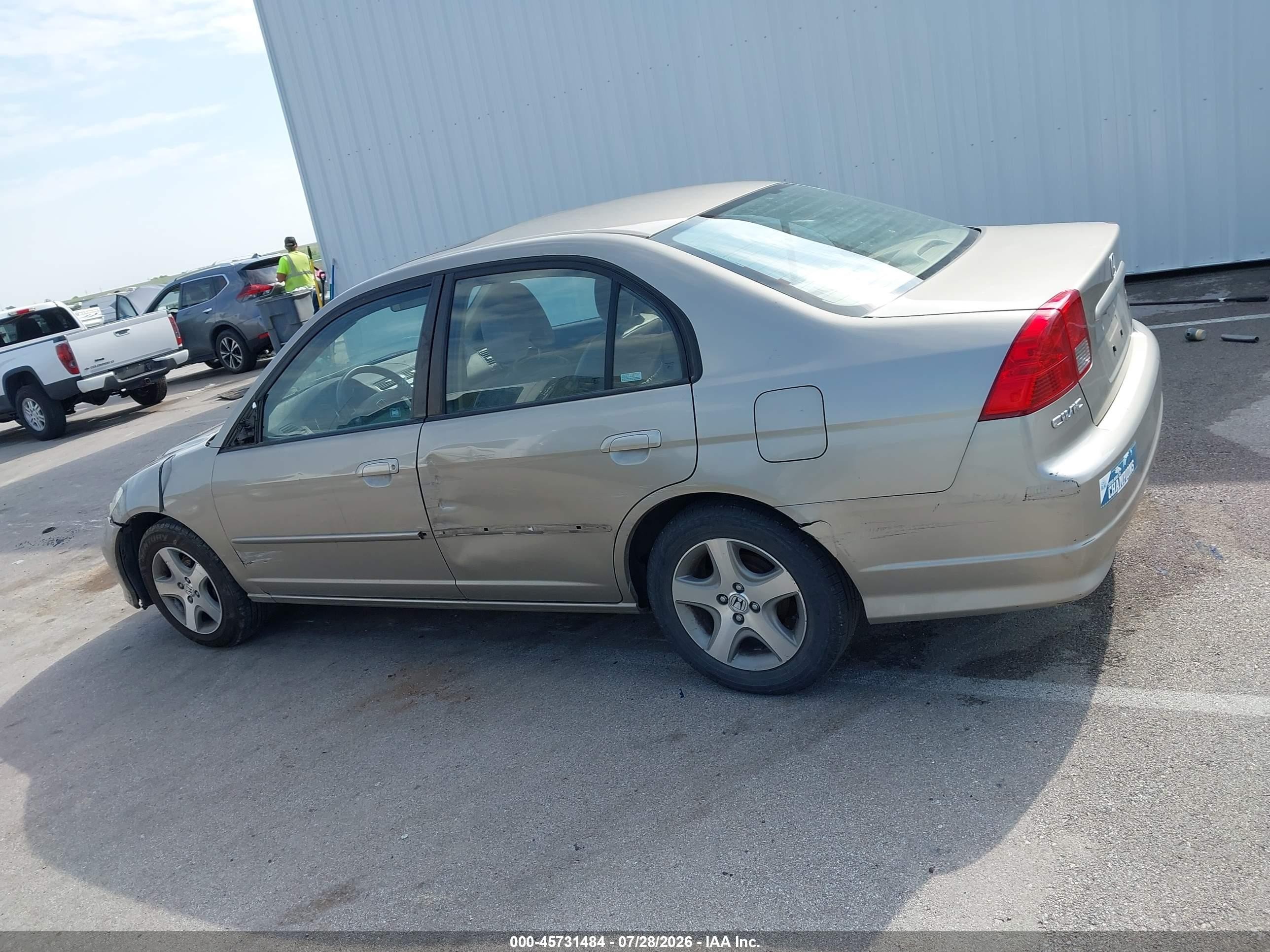 2004 Honda Civic Ex Brown vin: 2HGES26794H588919