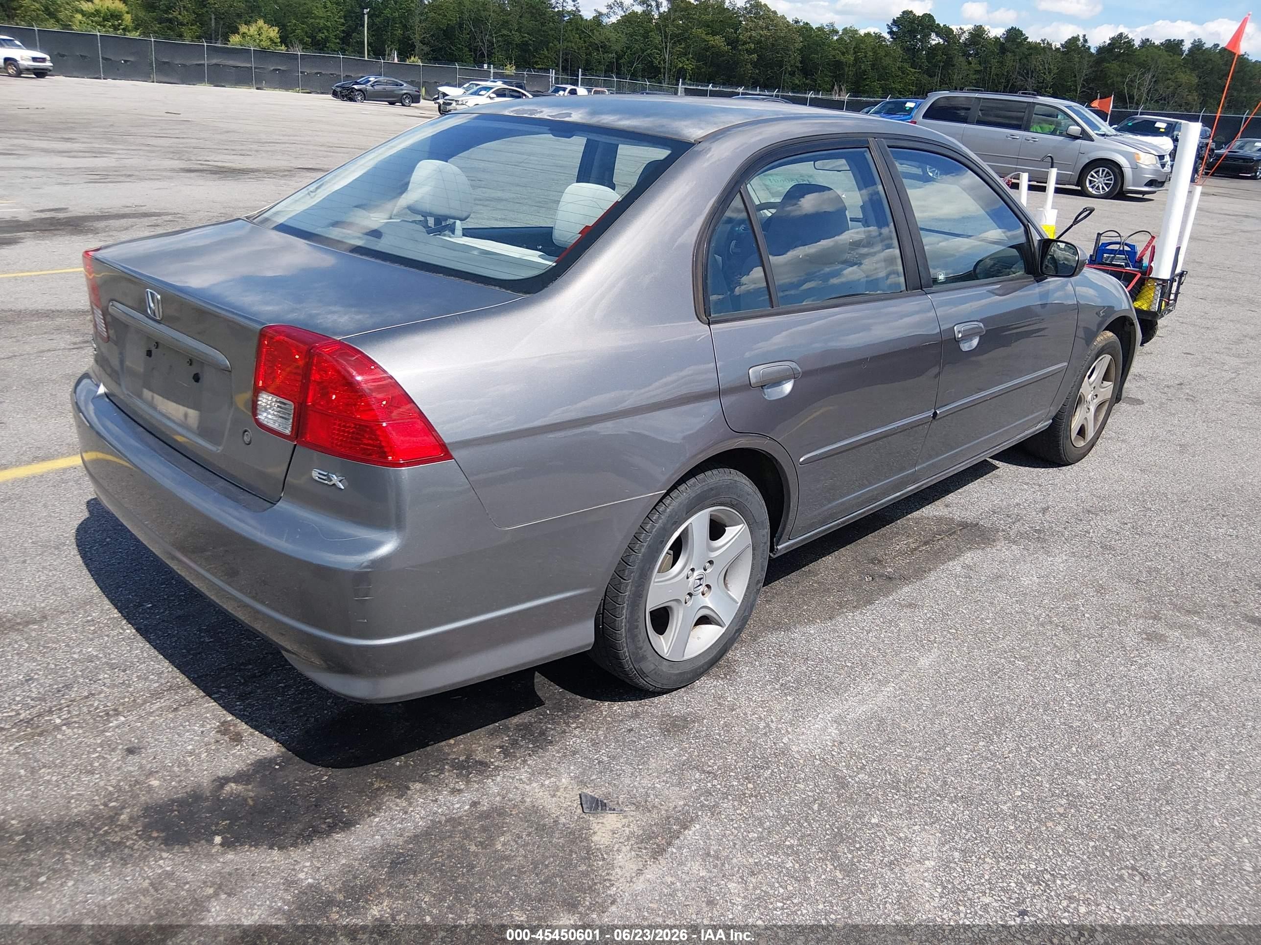 2005 Honda Civic Ex Silver vin: 2HGES26795H574309