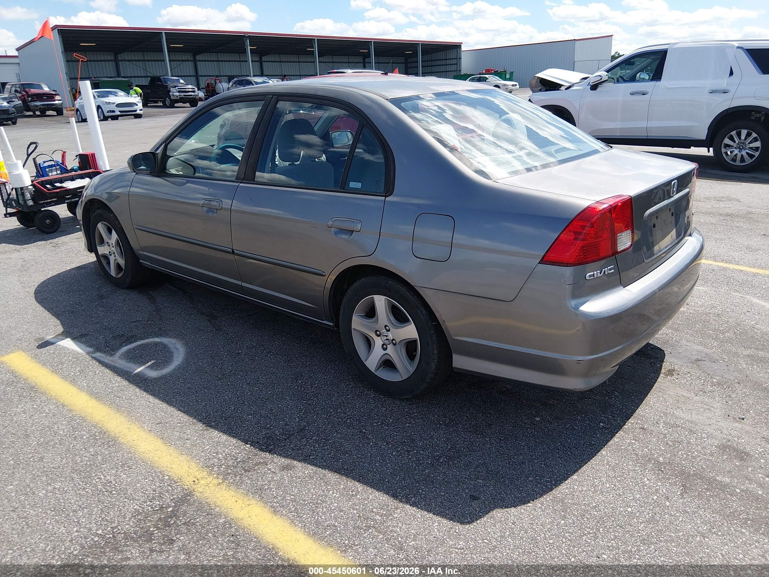 2005 Honda Civic Ex Silver vin: 2HGES26795H574309