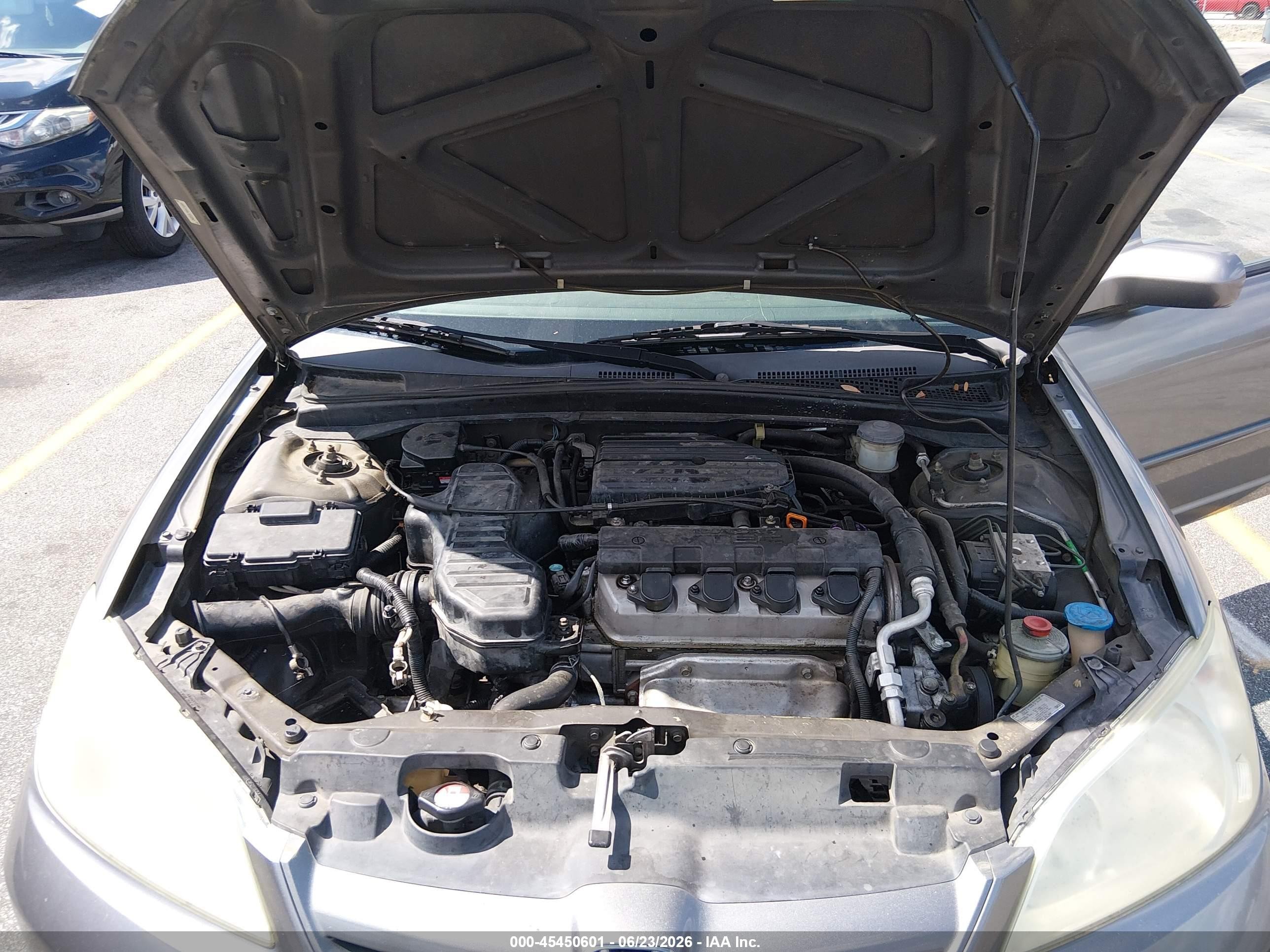 2005 Honda Civic Ex Silver vin: 2HGES26795H574309