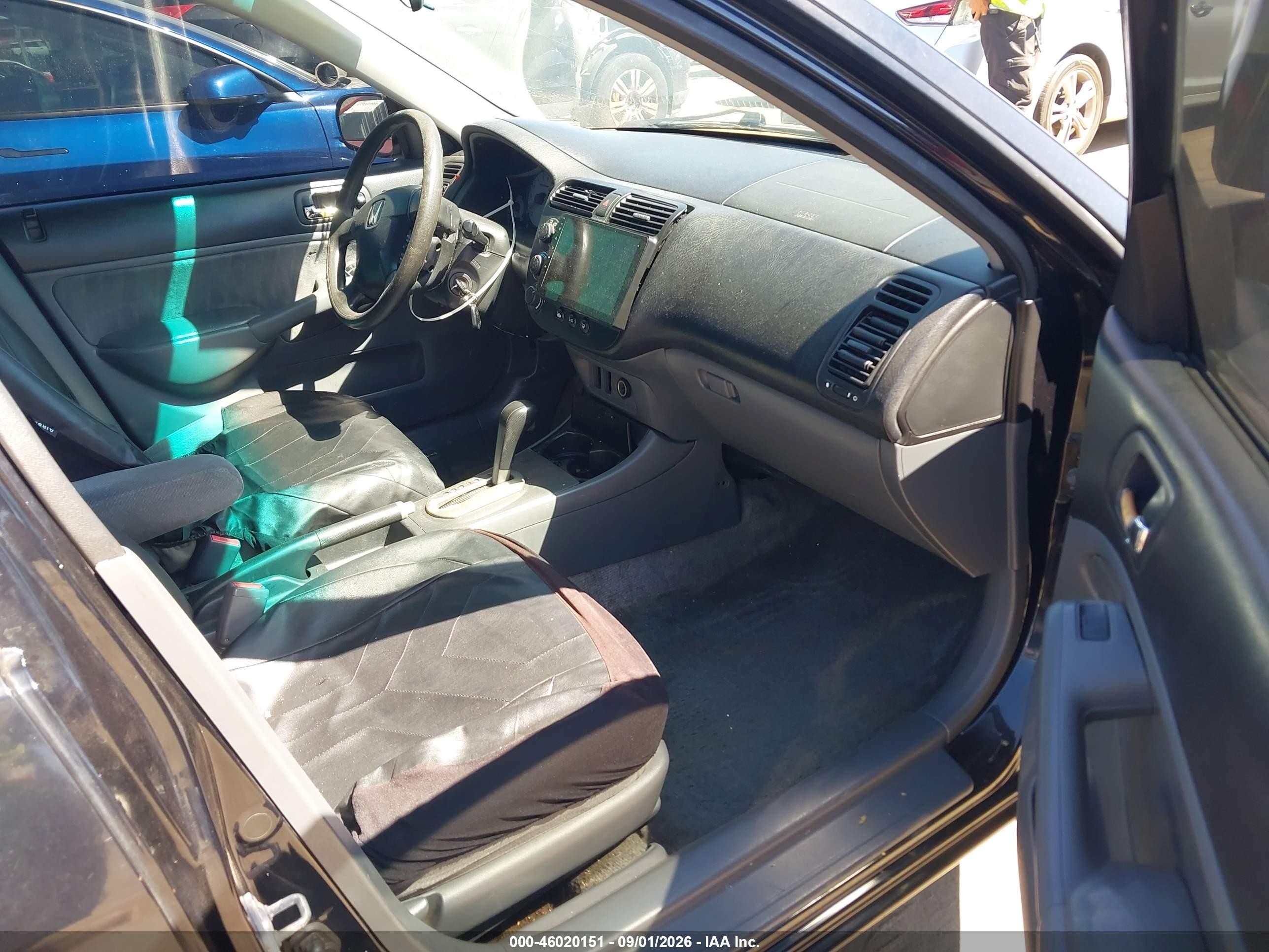 2002 Honda Civic Ex Черный vin: 2HGES267X2H528578