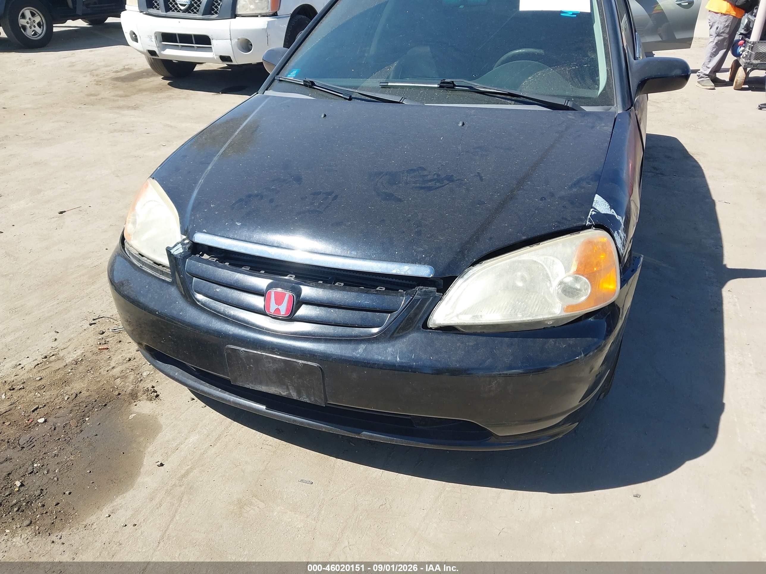 2002 Honda Civic Ex Черный vin: 2HGES267X2H528578