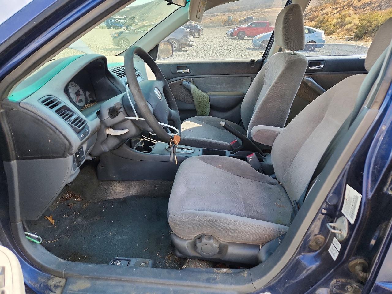2002 Honda Civic Ex Синий vin: 2HGES267X2H540519