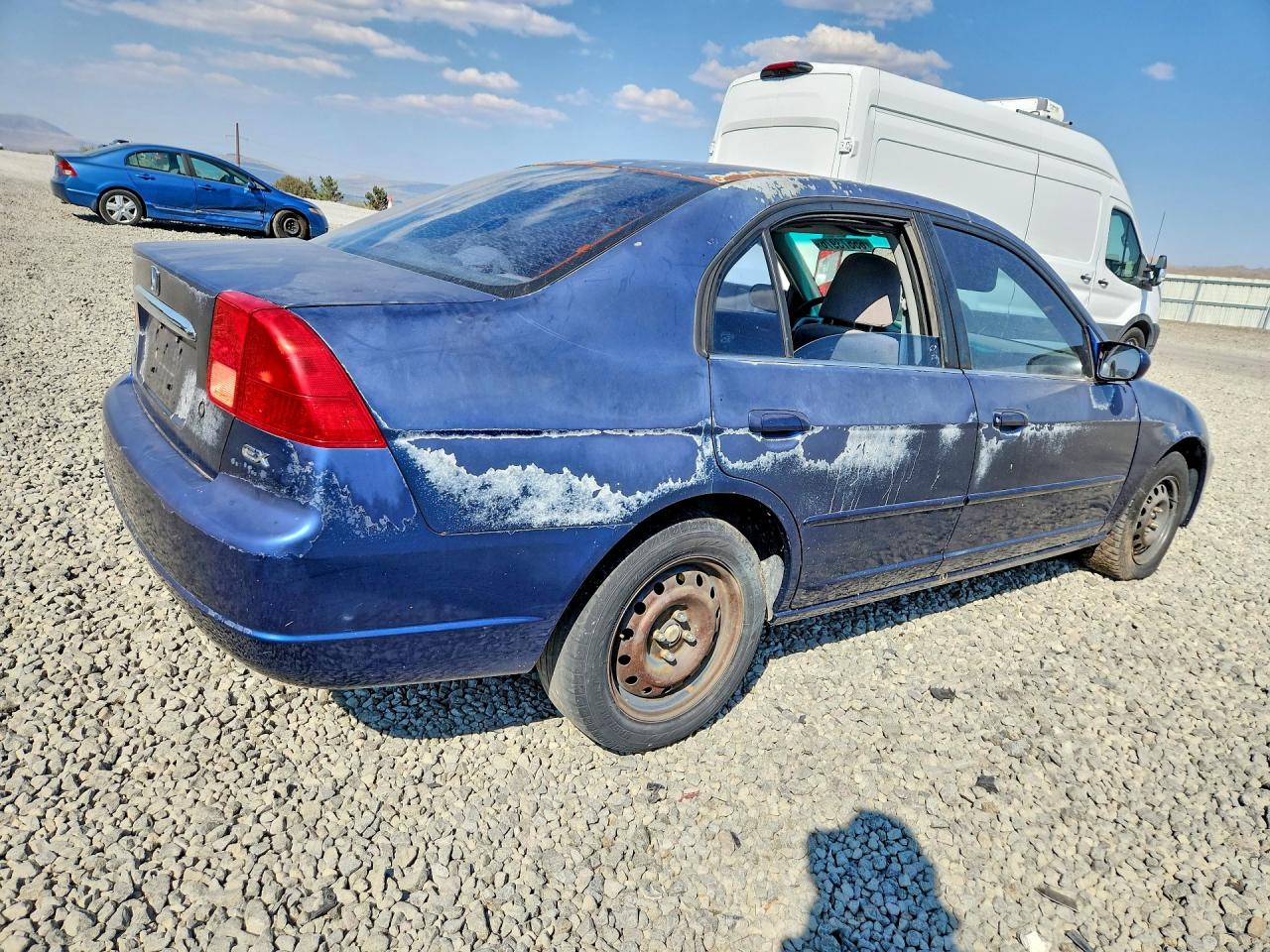2002 Honda Civic Ex Синий vin: 2HGES267X2H540519