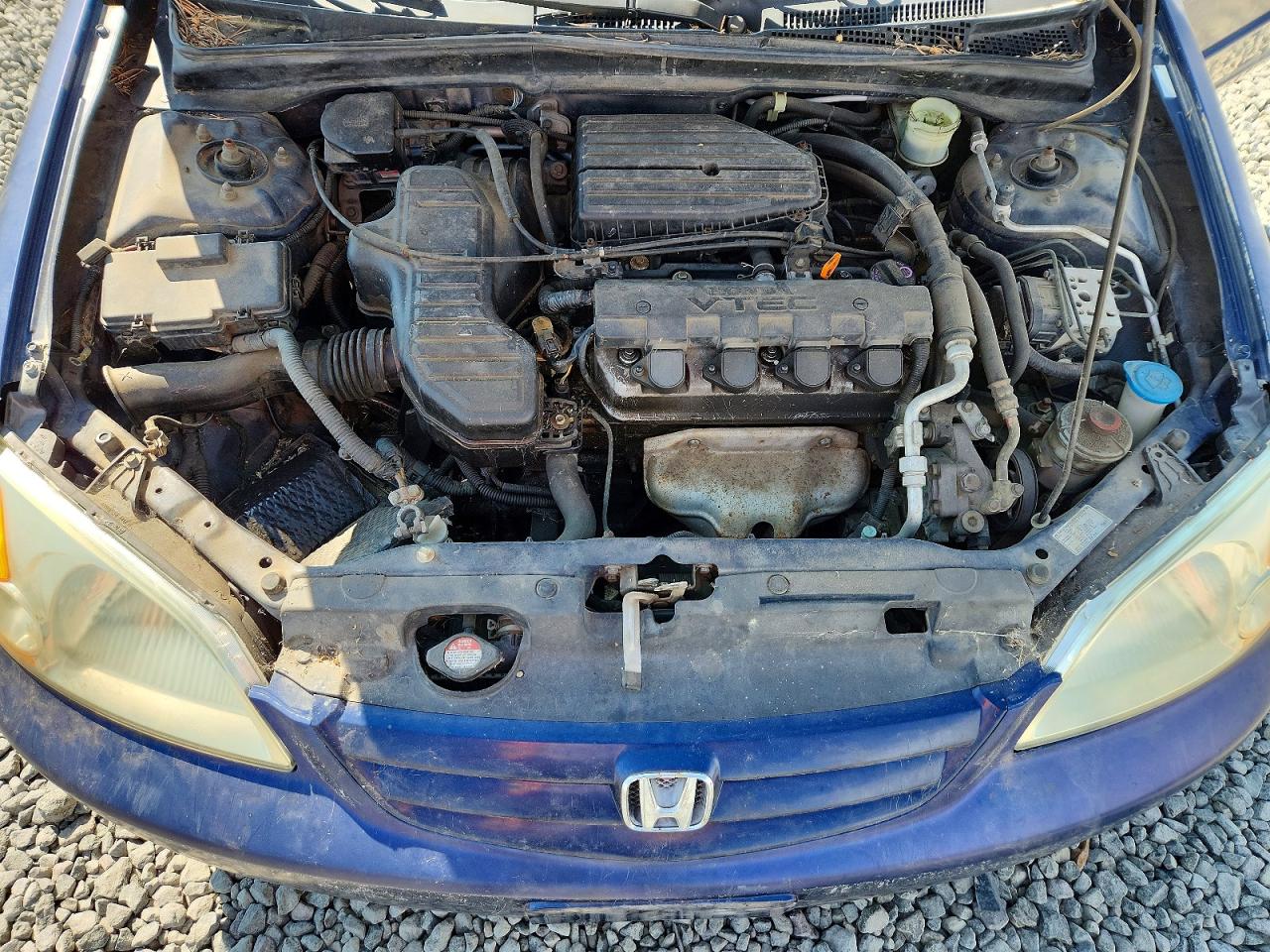 2002 Honda Civic Ex Синий vin: 2HGES267X2H540519