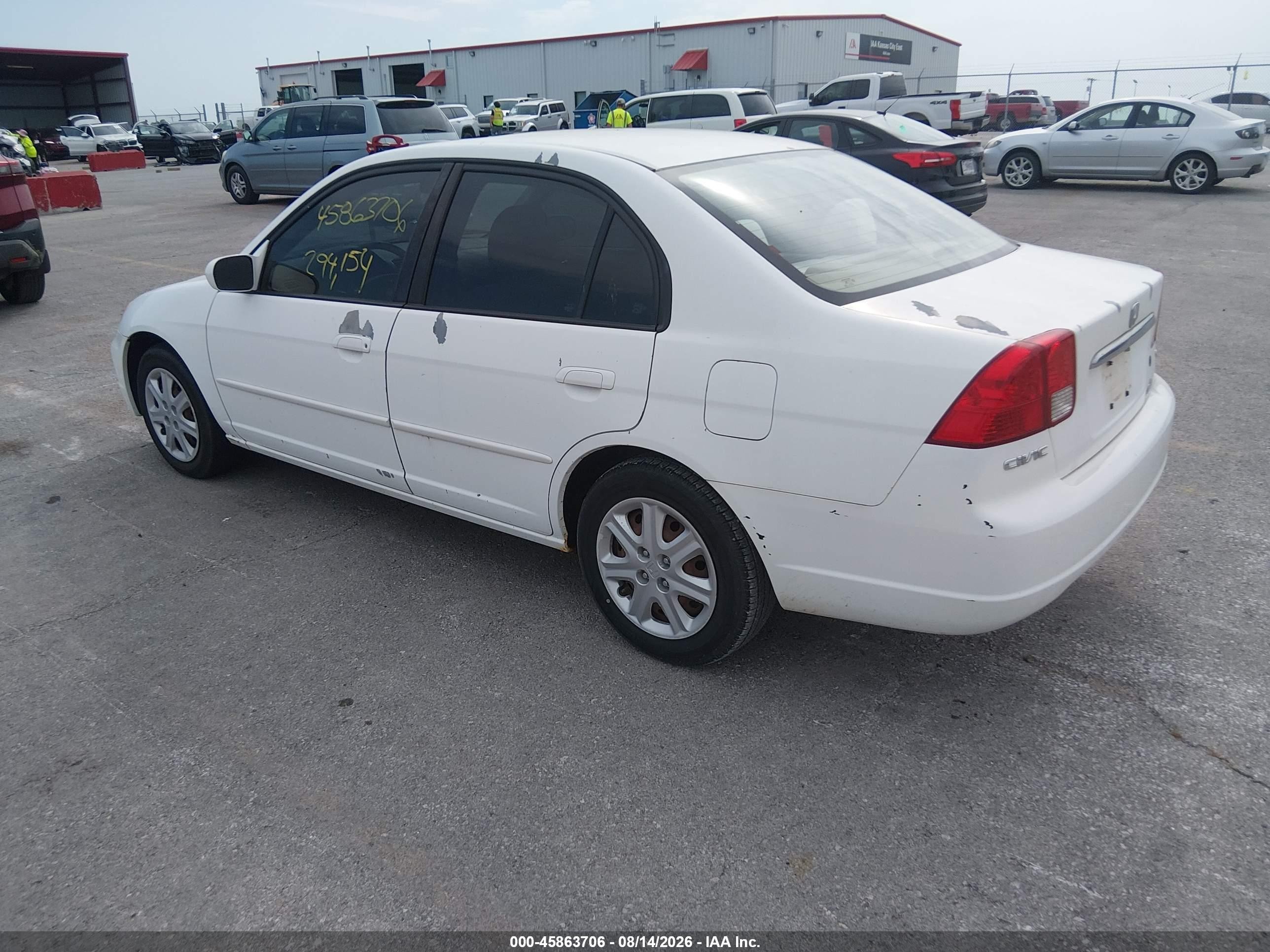 2003 Honda Civic Ex White vin: 2HGES267X3H527187