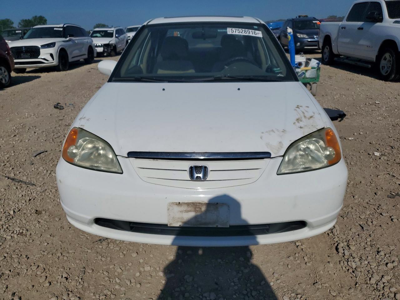 2003 Honda Civic Ex White vin: 2HGES267X3H554485