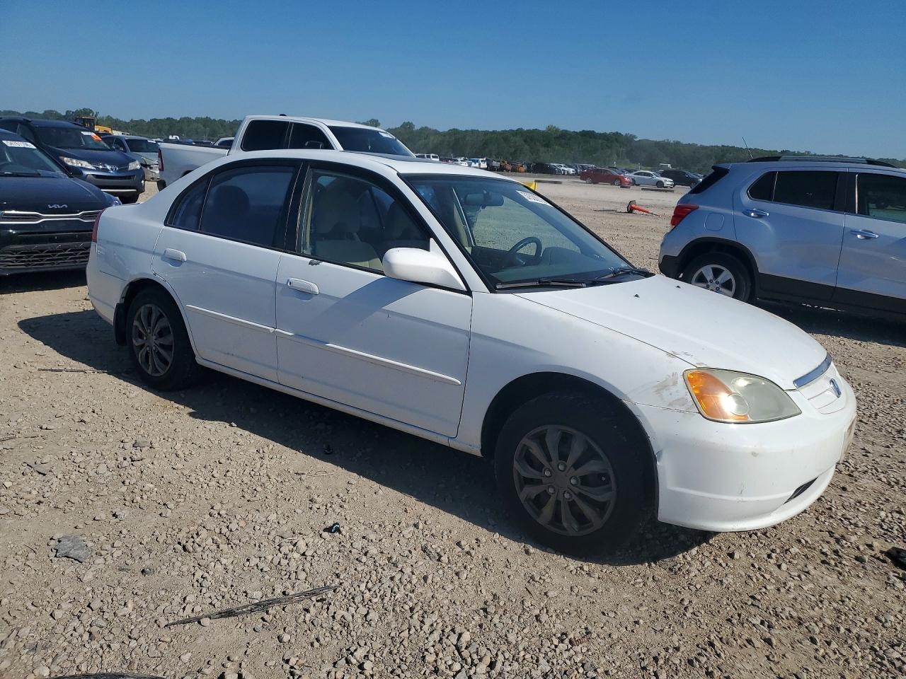 2003 Honda Civic Ex White vin: 2HGES267X3H554485