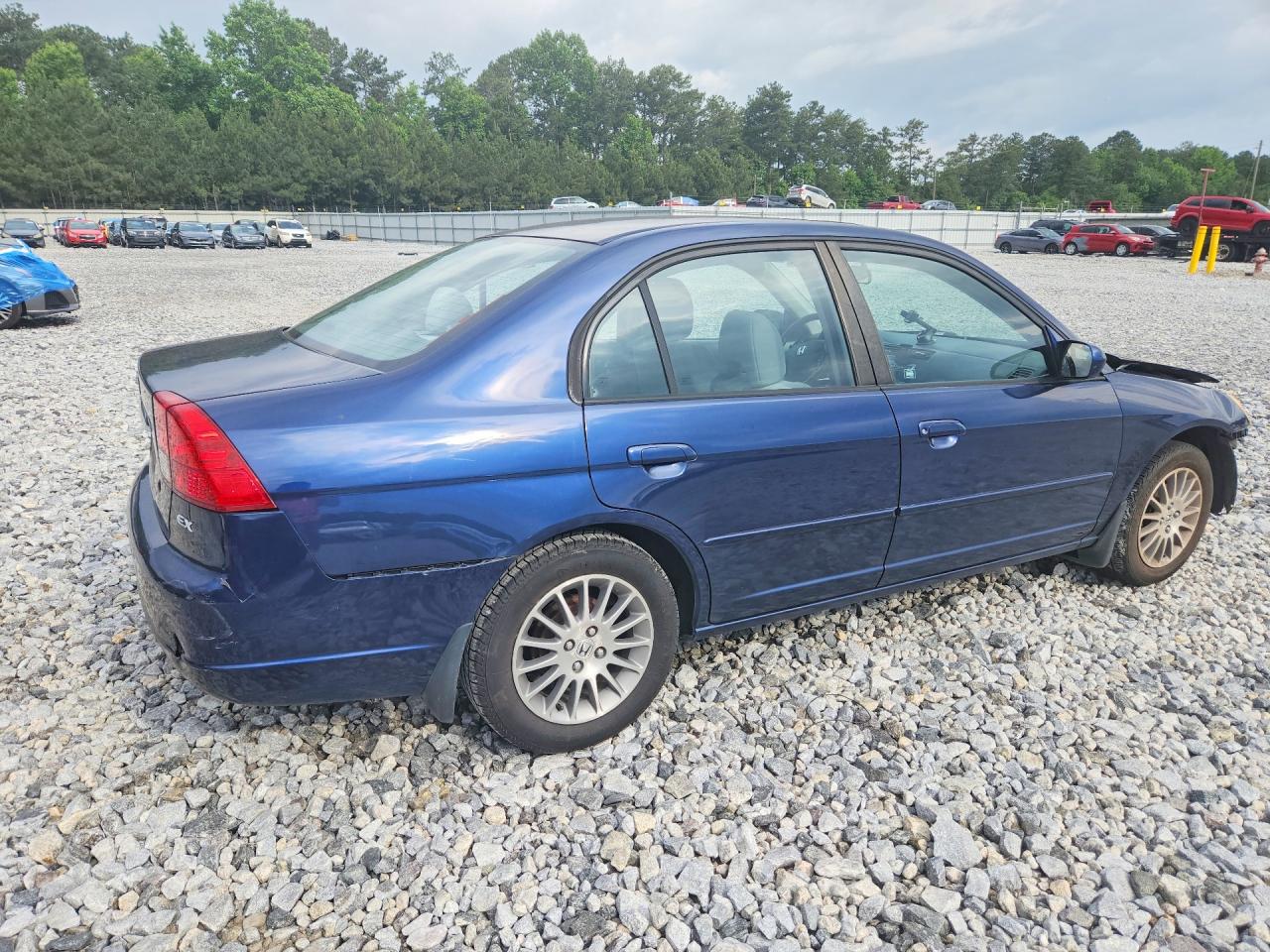 2003 Honda Civic Ex Blue vin: 2HGES267X3H607315