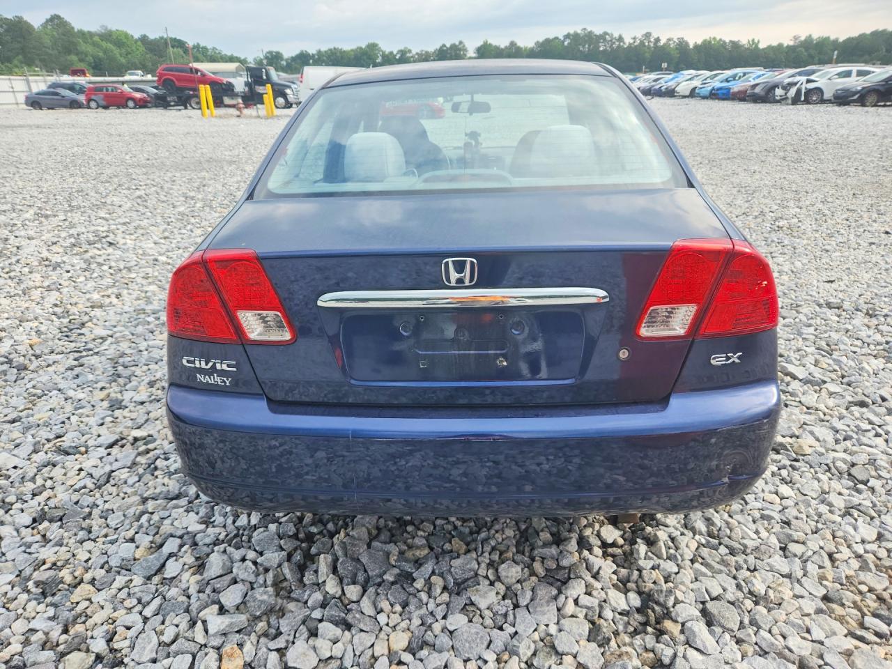2003 Honda Civic Ex Blue vin: 2HGES267X3H607315