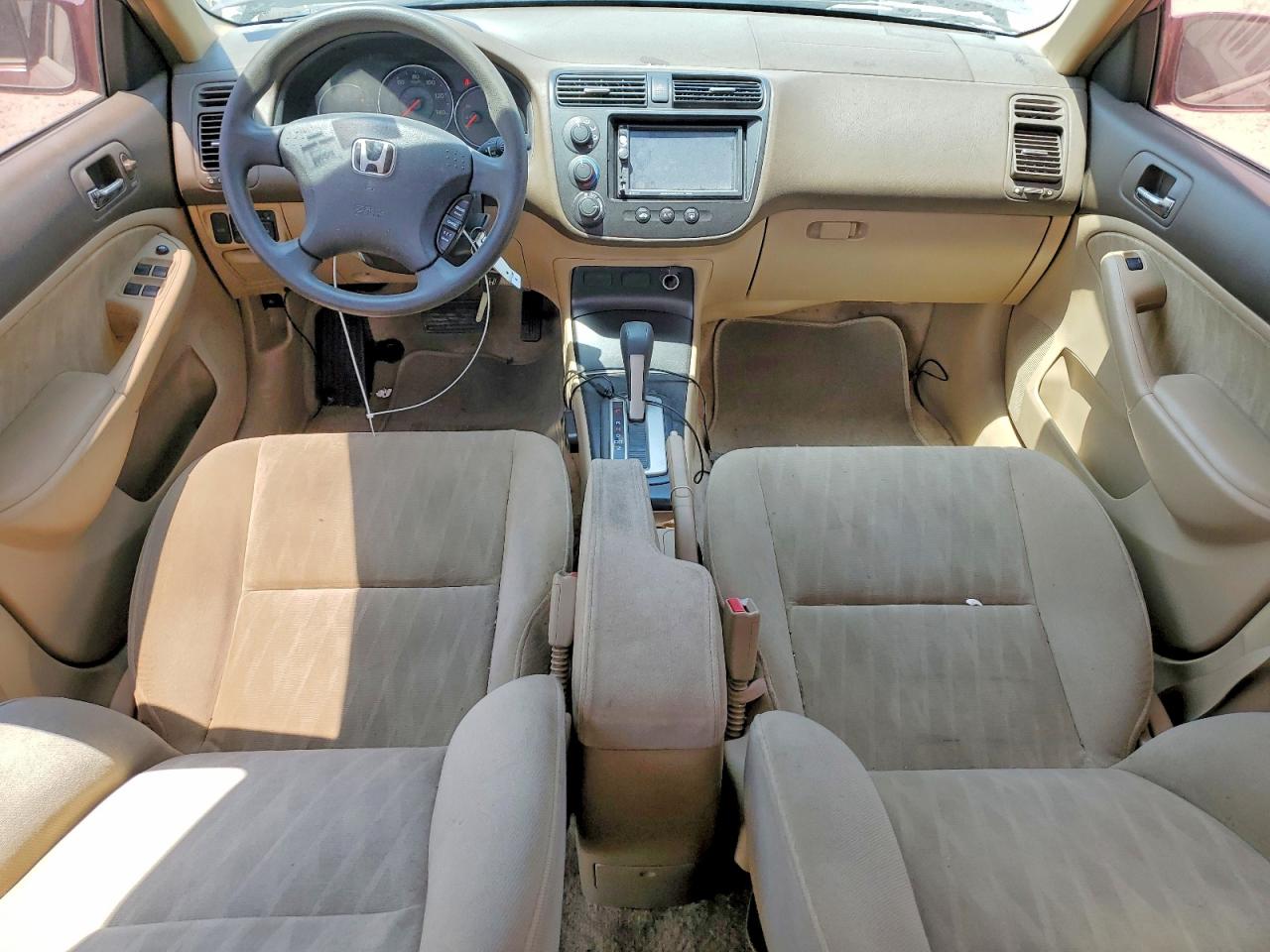 2004 Honda Civic Ex Burgundy vin: 2HGES267X4H511671