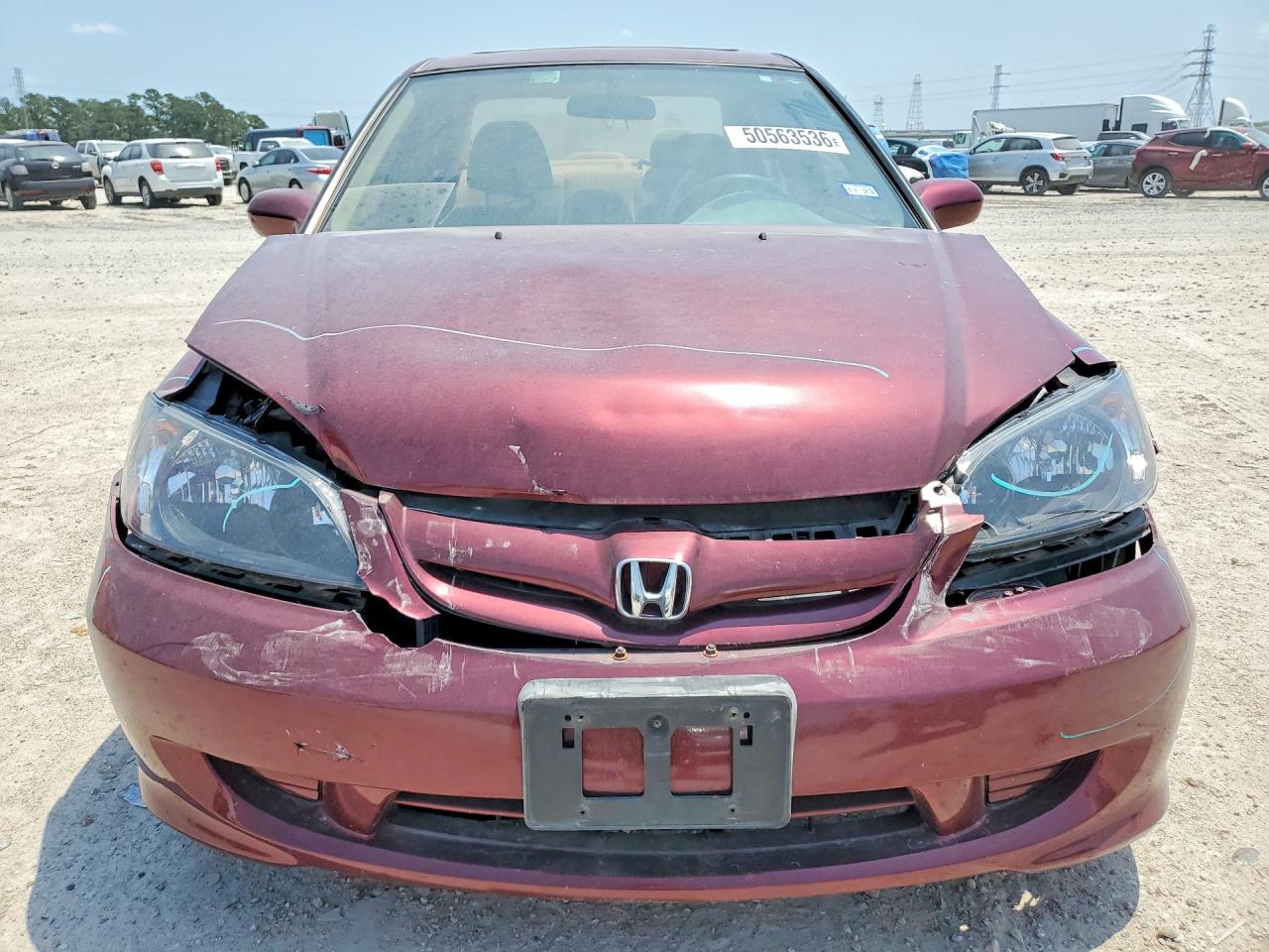 2004 Honda Civic Ex Burgundy vin: 2HGES267X4H511671