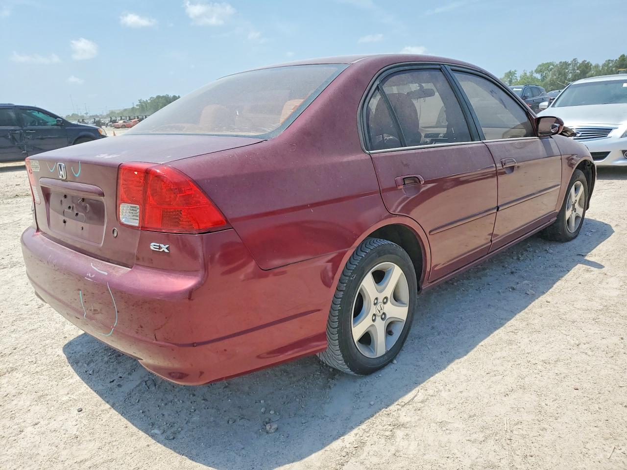 2004 Honda Civic Ex Burgundy vin: 2HGES267X4H511671