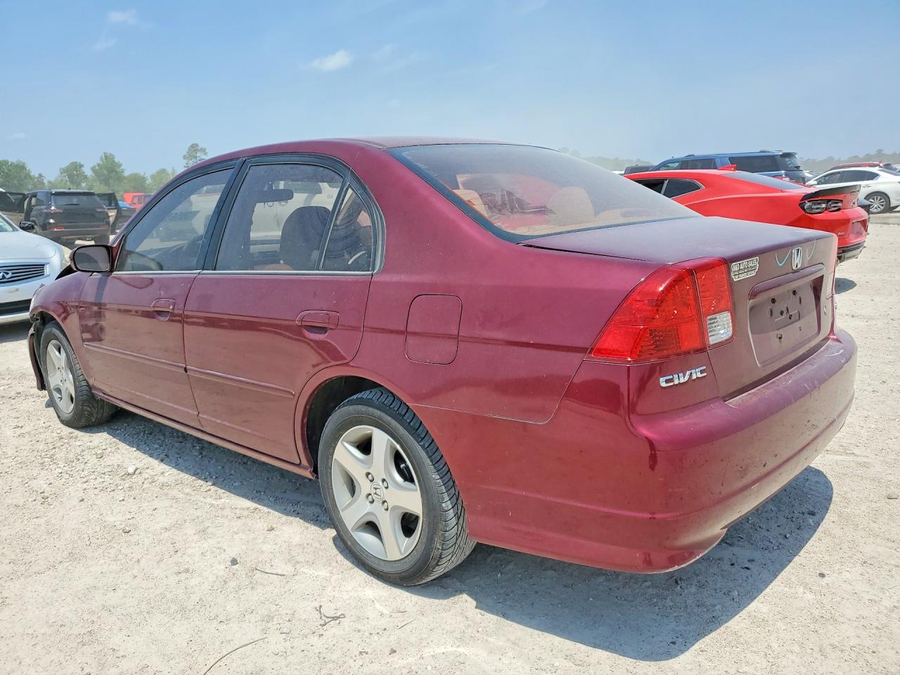 2004 Honda Civic Ex Burgundy vin: 2HGES267X4H511671