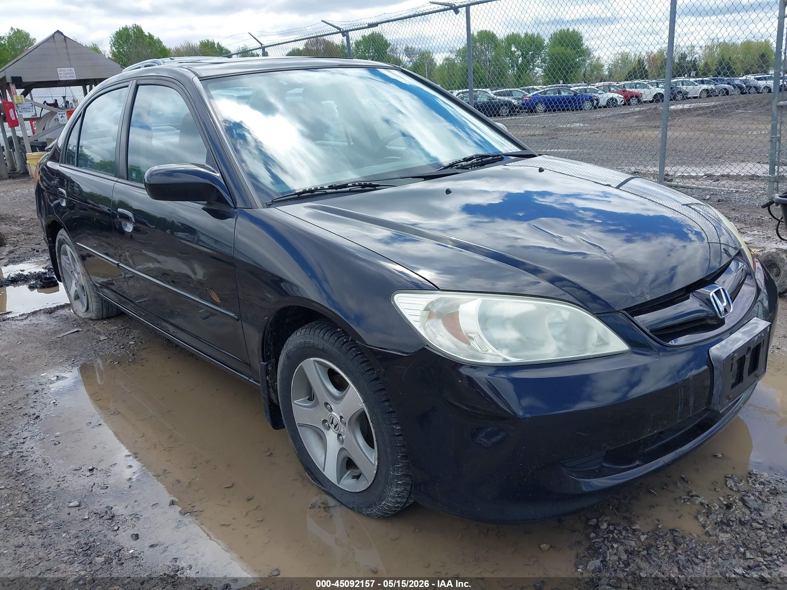 2004 Honda Civic Ex Black vin: 2HGES267X4H550485