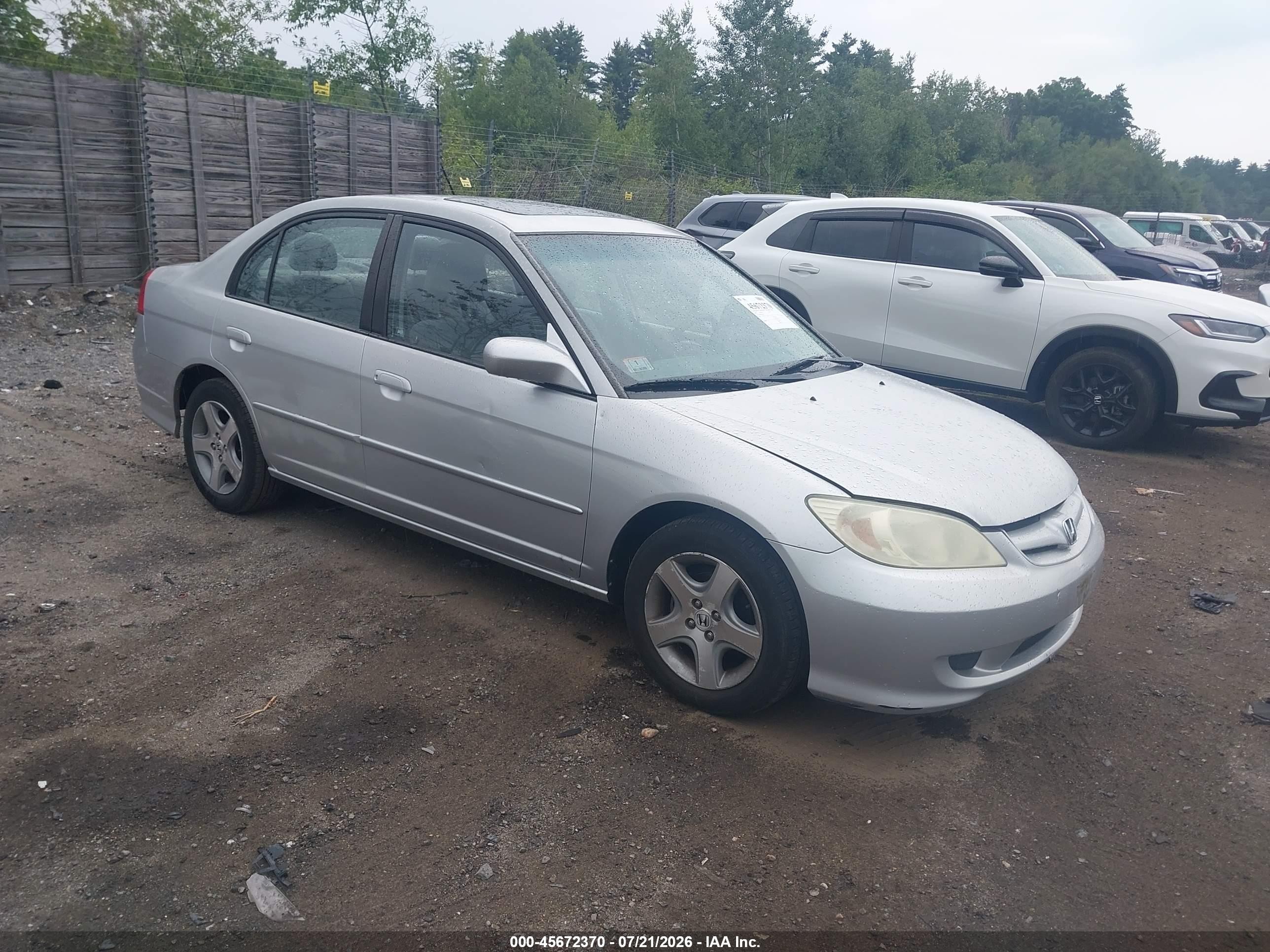 2004 Honda Civic Ex Gray vin: 2HGES267X4H561163