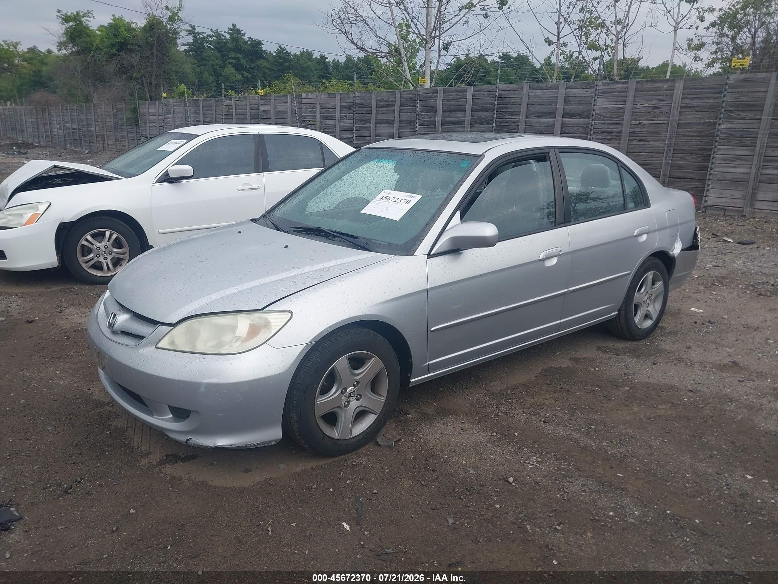 2004 Honda Civic Ex Gray vin: 2HGES267X4H561163