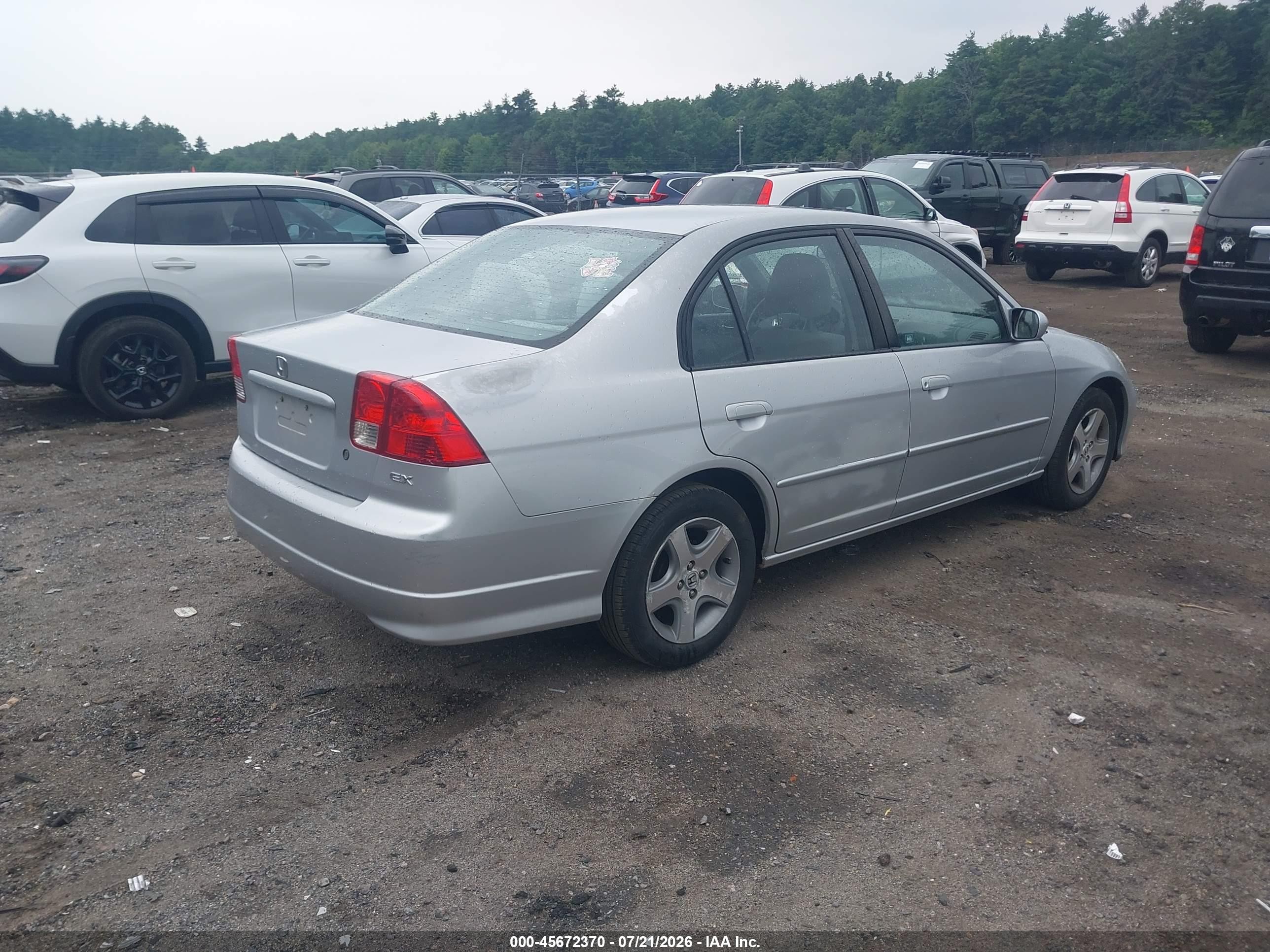 2004 Honda Civic Ex Gray vin: 2HGES267X4H561163